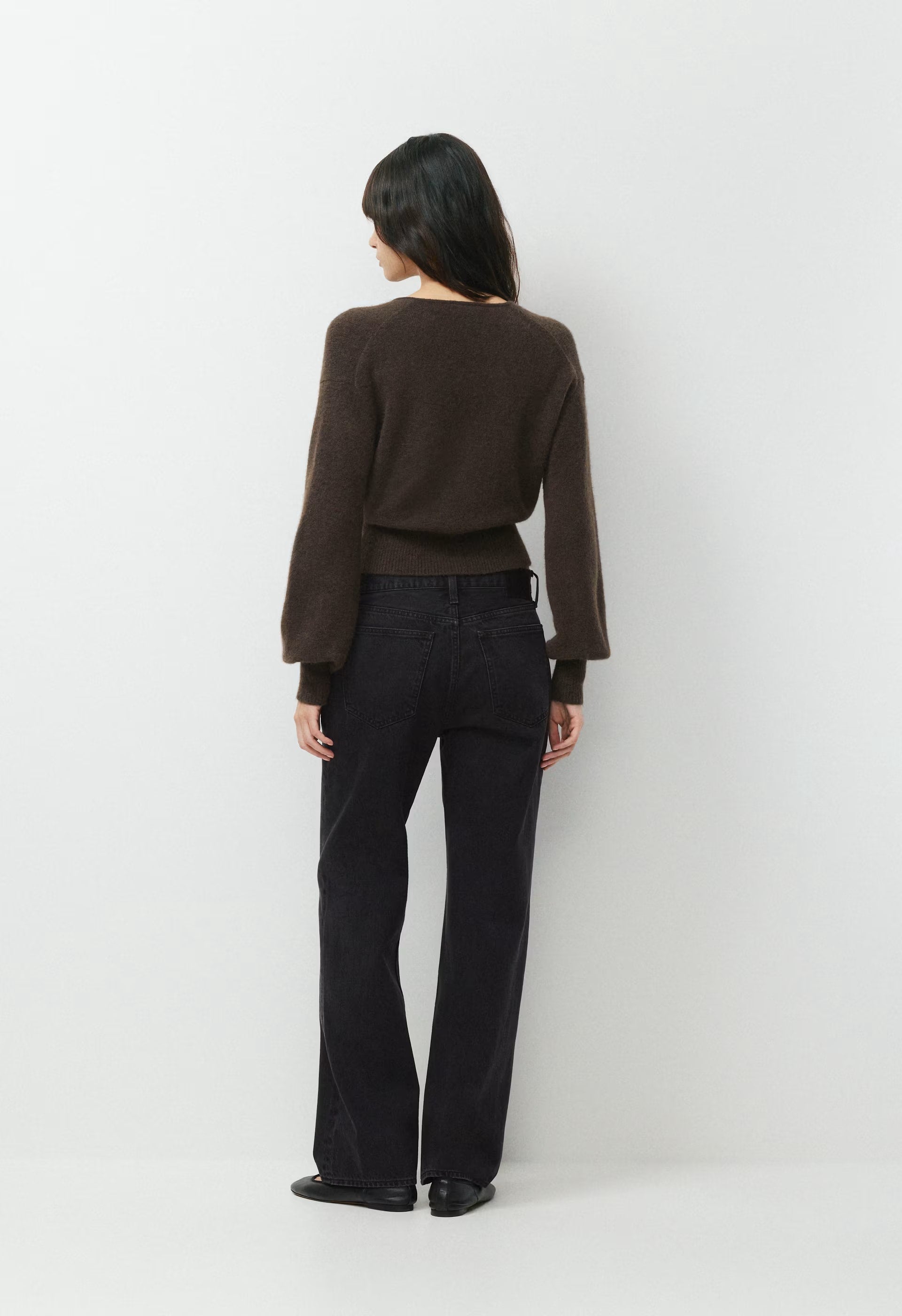SoftSpoke™ Dear Wrap Sweater - CACAO NIB BROWN