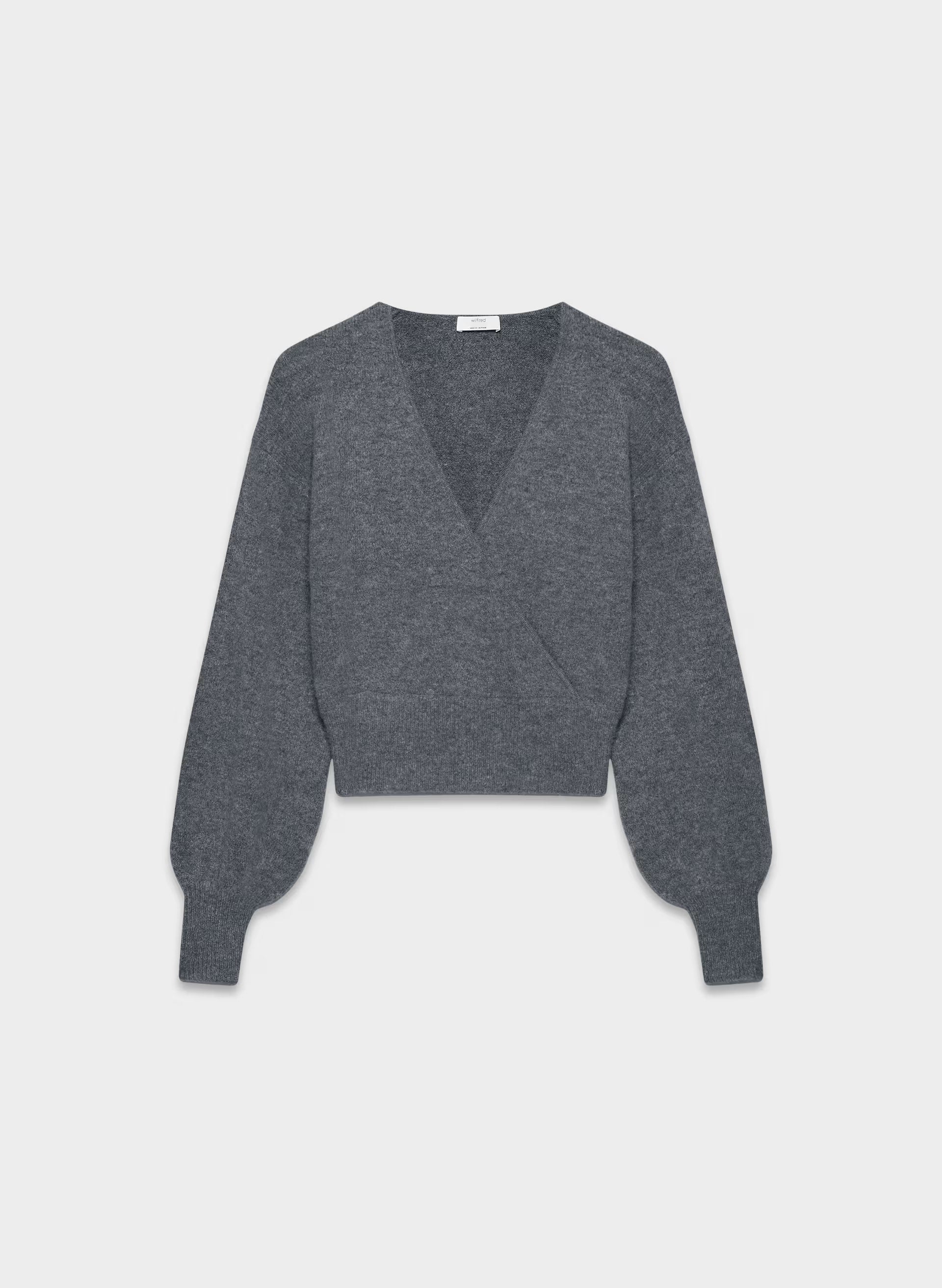 SoftSpoke™ Dear Wrap Sweater - HEATHER DARK GREY