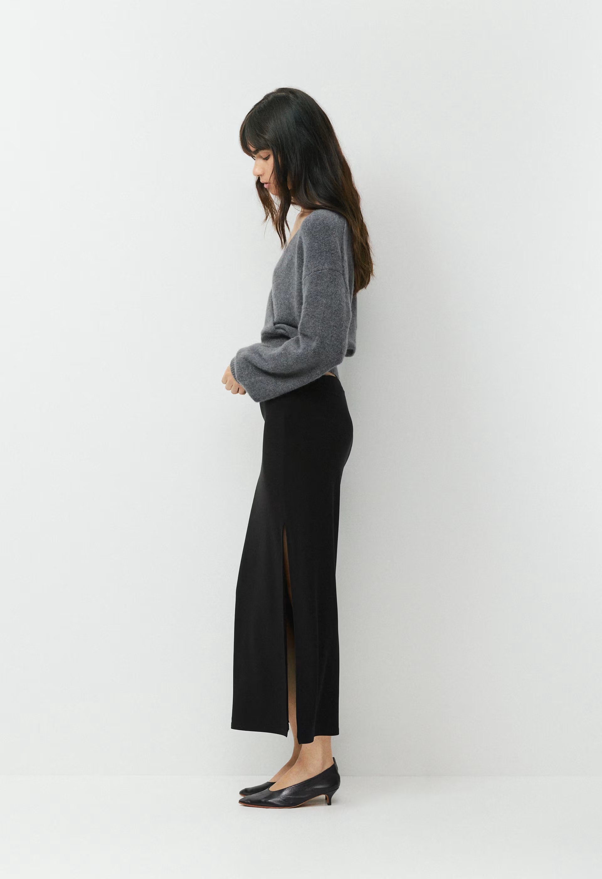 SoftSpoke™ Dear Wrap Sweater - HEATHER DARK GREY