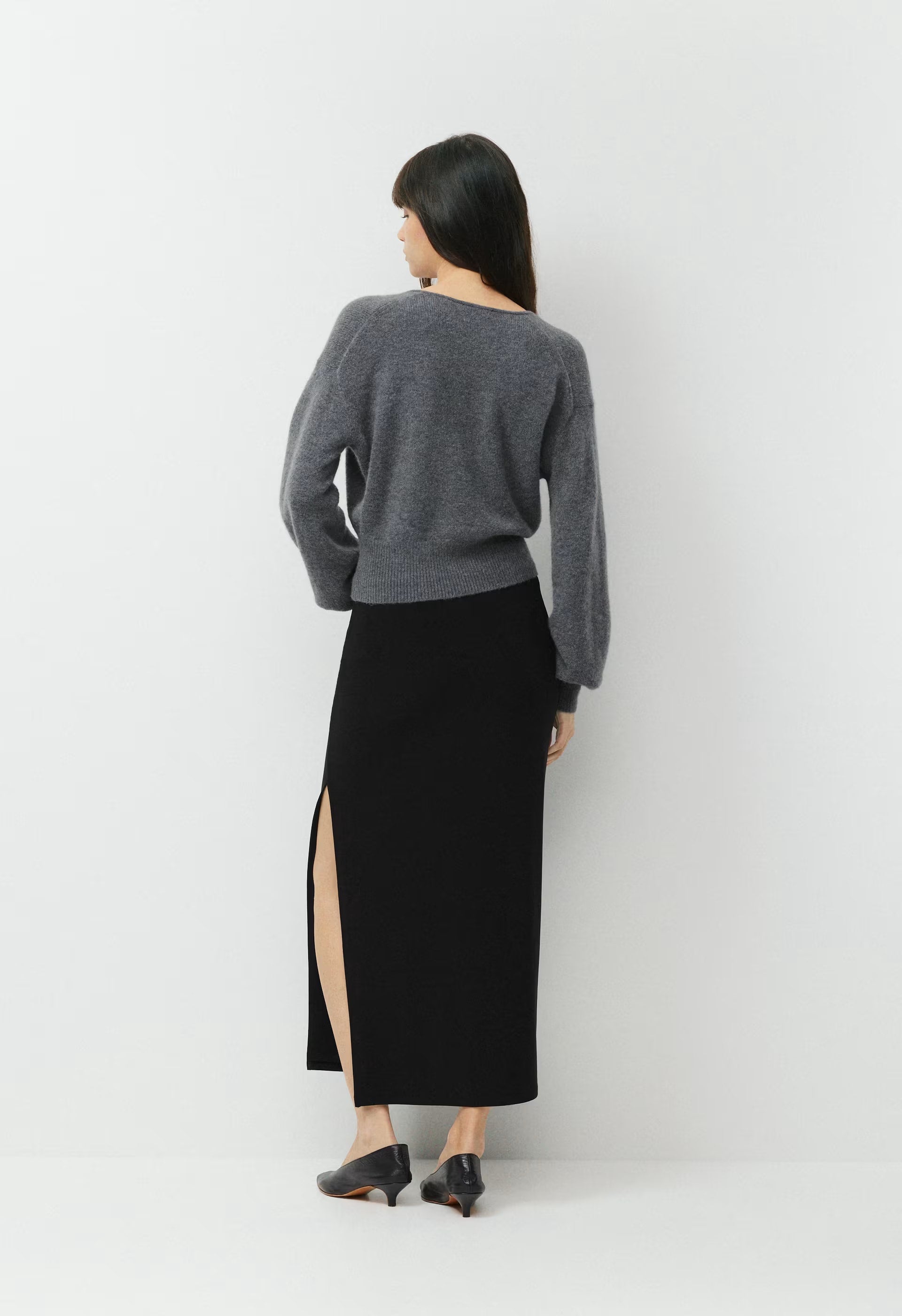 SoftSpoke™ Dear Wrap Sweater - HEATHER DARK GREY