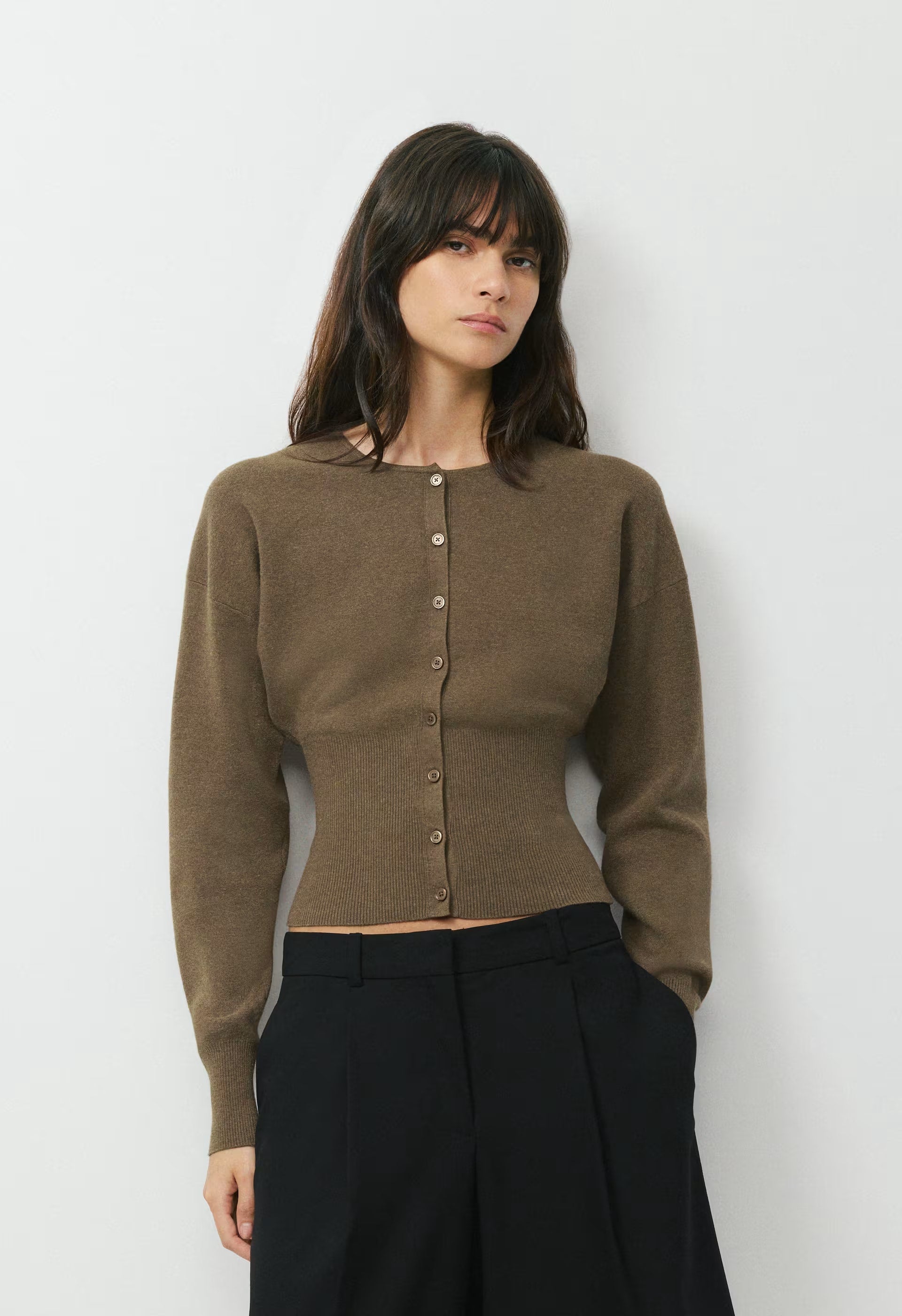 Golightly Cardigan - Wonder Yarn - HEATHER DARK CHOCOLATE