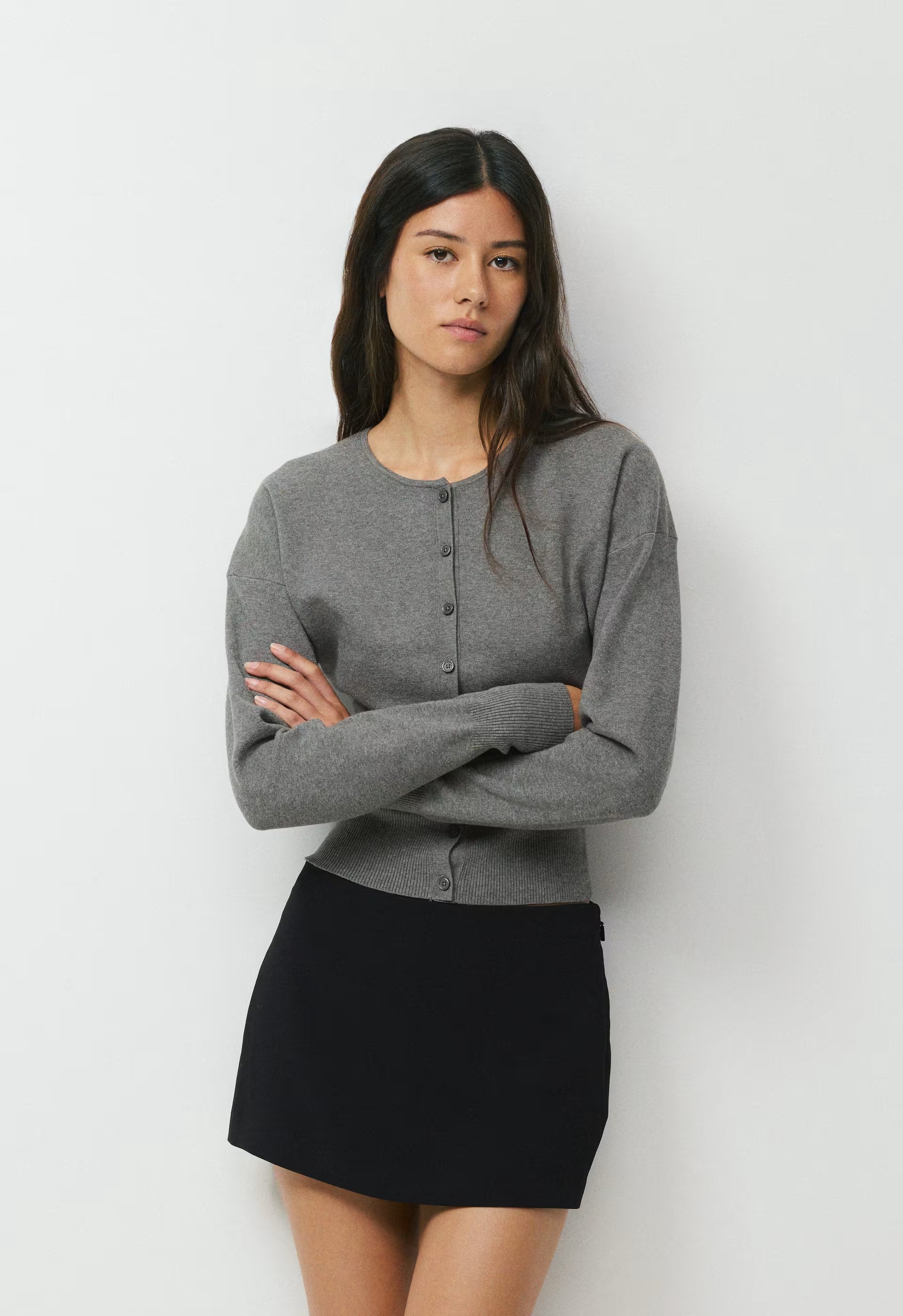 Golightly Cardigan - Wonder Yarn - HEATHER DARK GREY