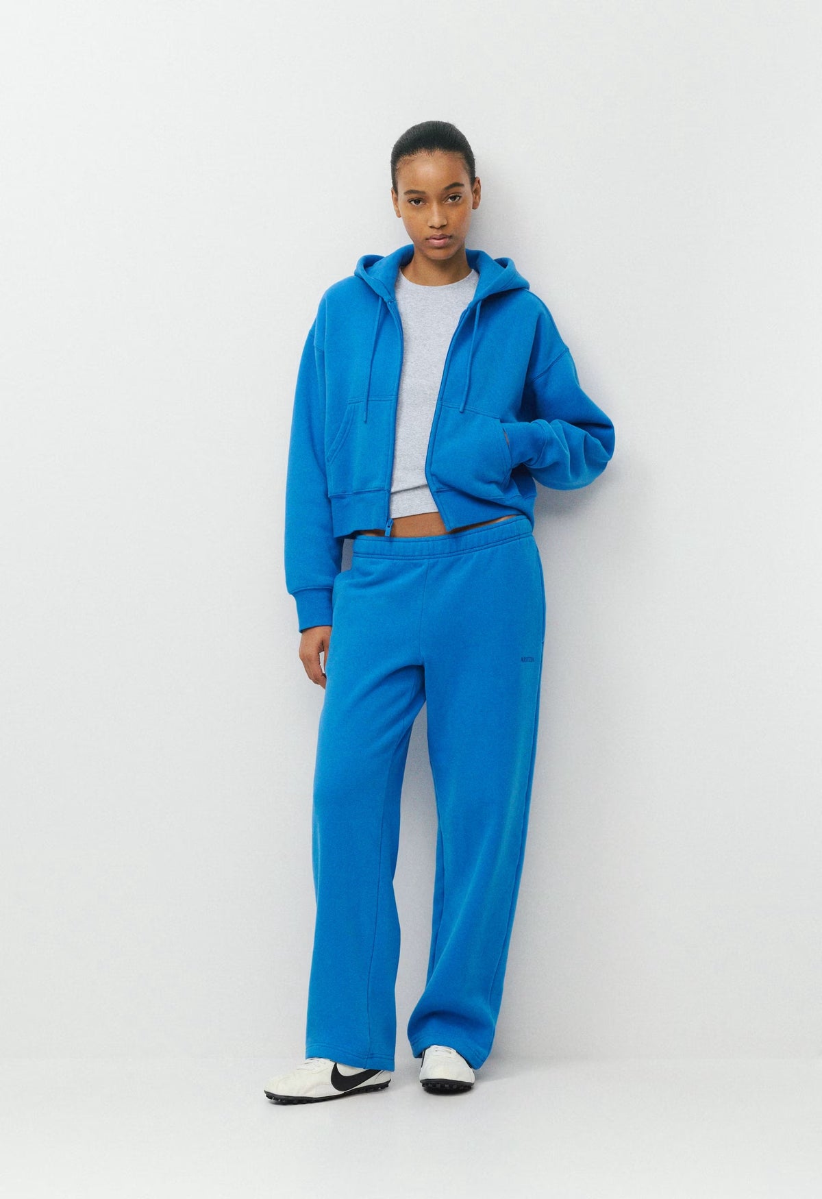 Cozy Sweatfleece Boyfriend Boxy Zip Hoodie - LAZULI BLUE