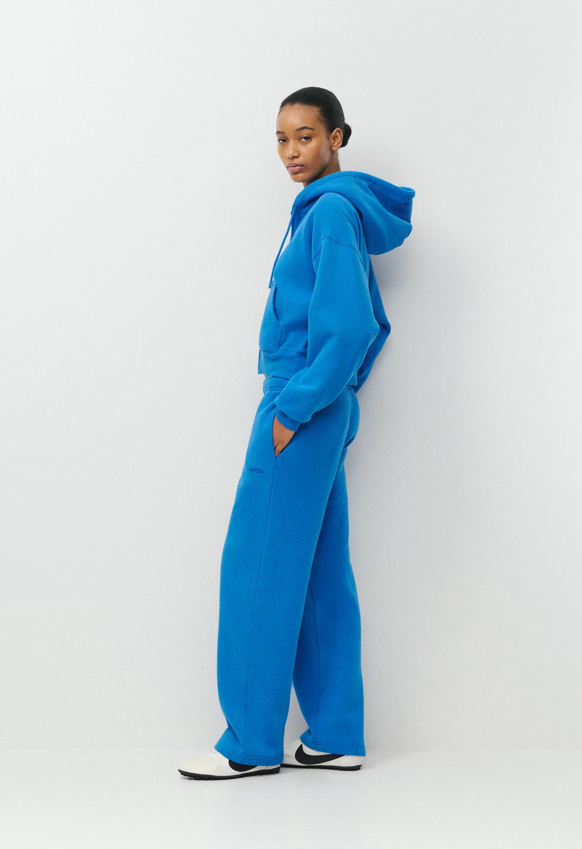 Cozy Sweatfleece Boyfriend Boxy Zip Hoodie - LAZULI BLUE