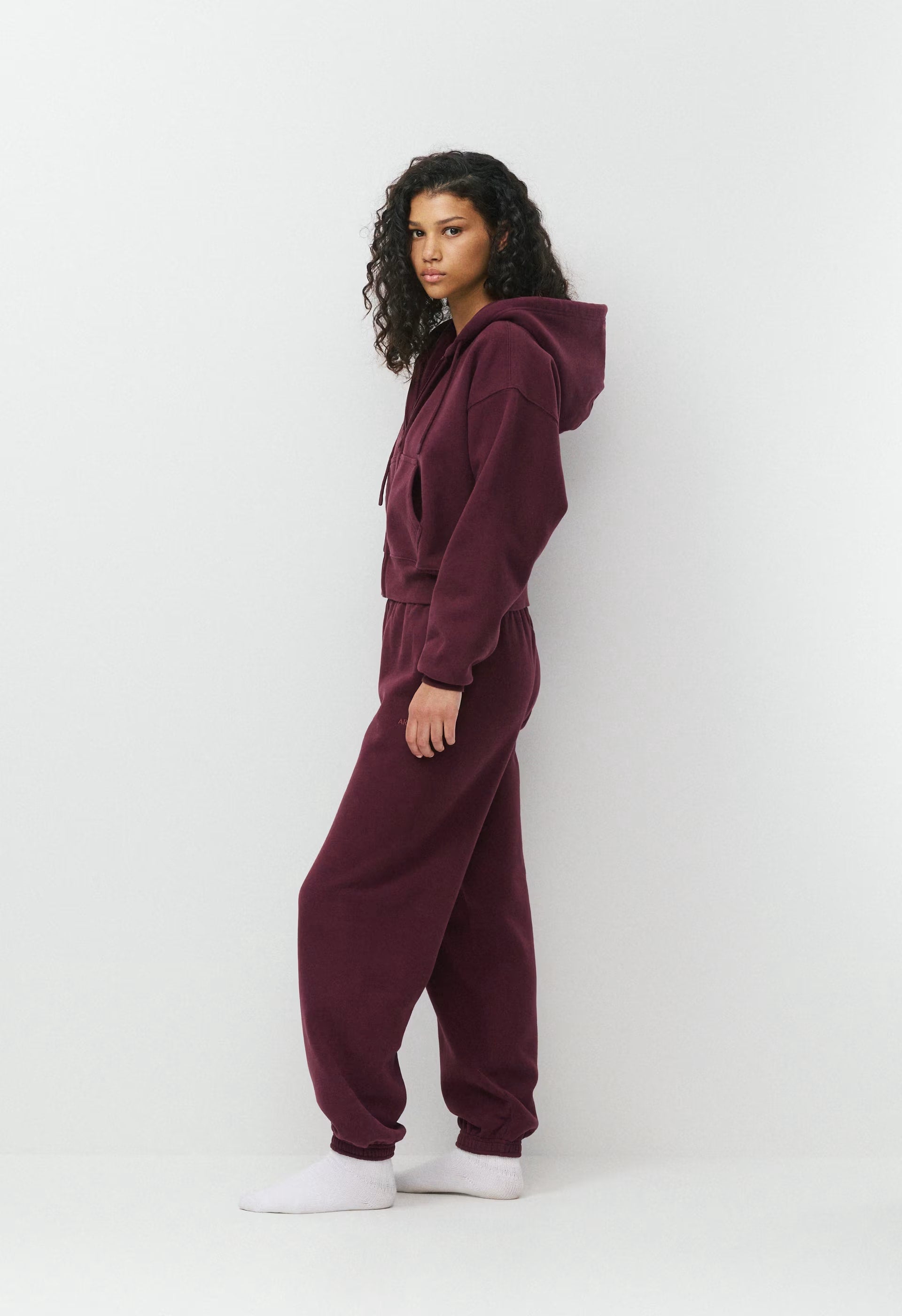 Cozy Sweatfleece Boyfriend Boxy Zip Hoodie - GALA PLUM
