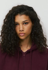 Cozy Sweatfleece Boyfriend Boxy Zip Hoodie - GALA PLUM