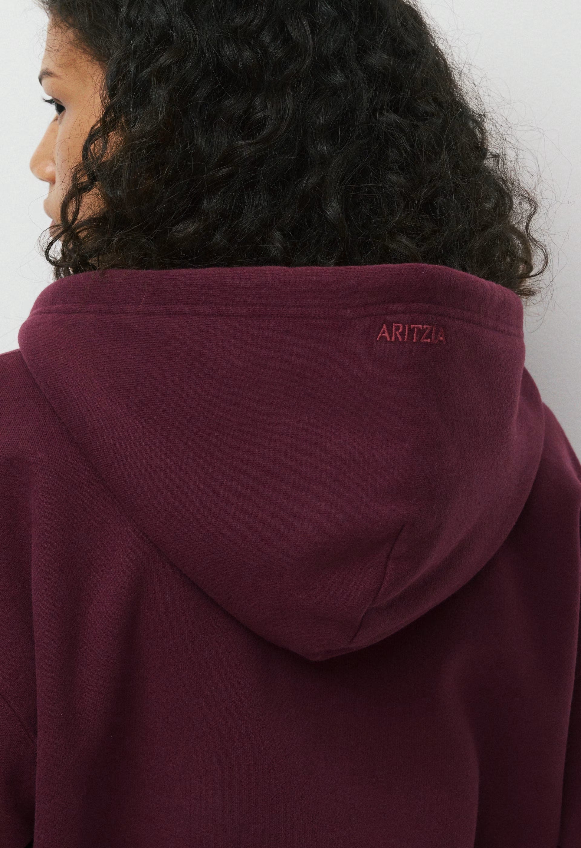 Cozy Sweatfleece Boyfriend Boxy Zip Hoodie - GALA PLUM