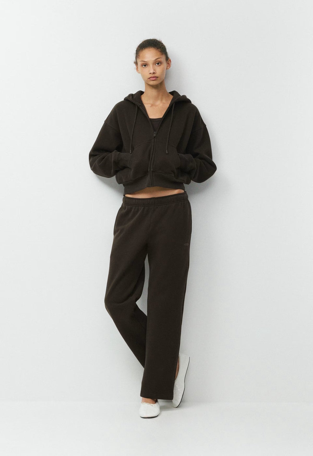Cozy Sweatfleece Boyfriend Boxy Zip Hoodie - CACAO NIB BROWN