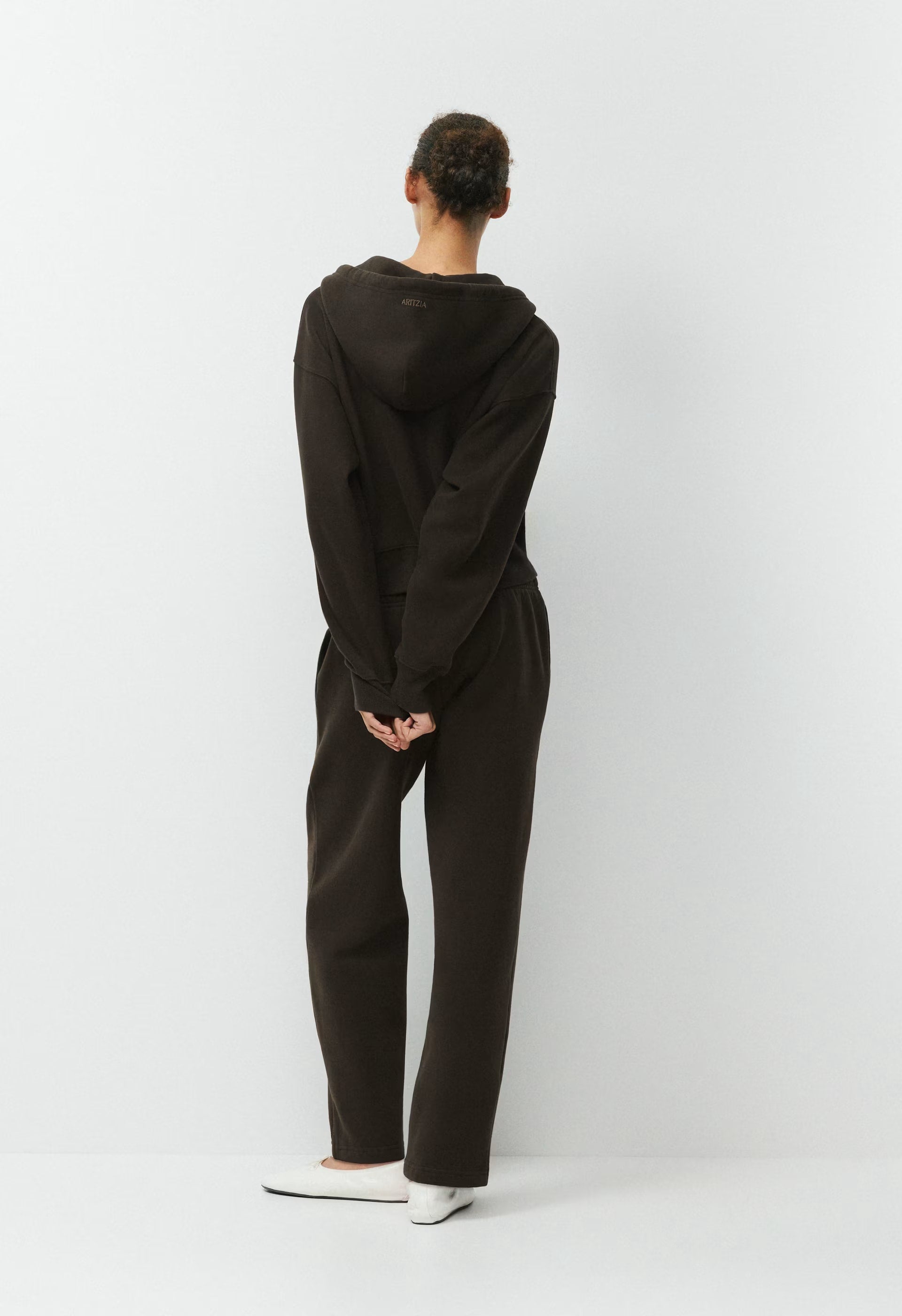 Cozy Sweatfleece Boyfriend Boxy Zip Hoodie - CACAO NIB BROWN