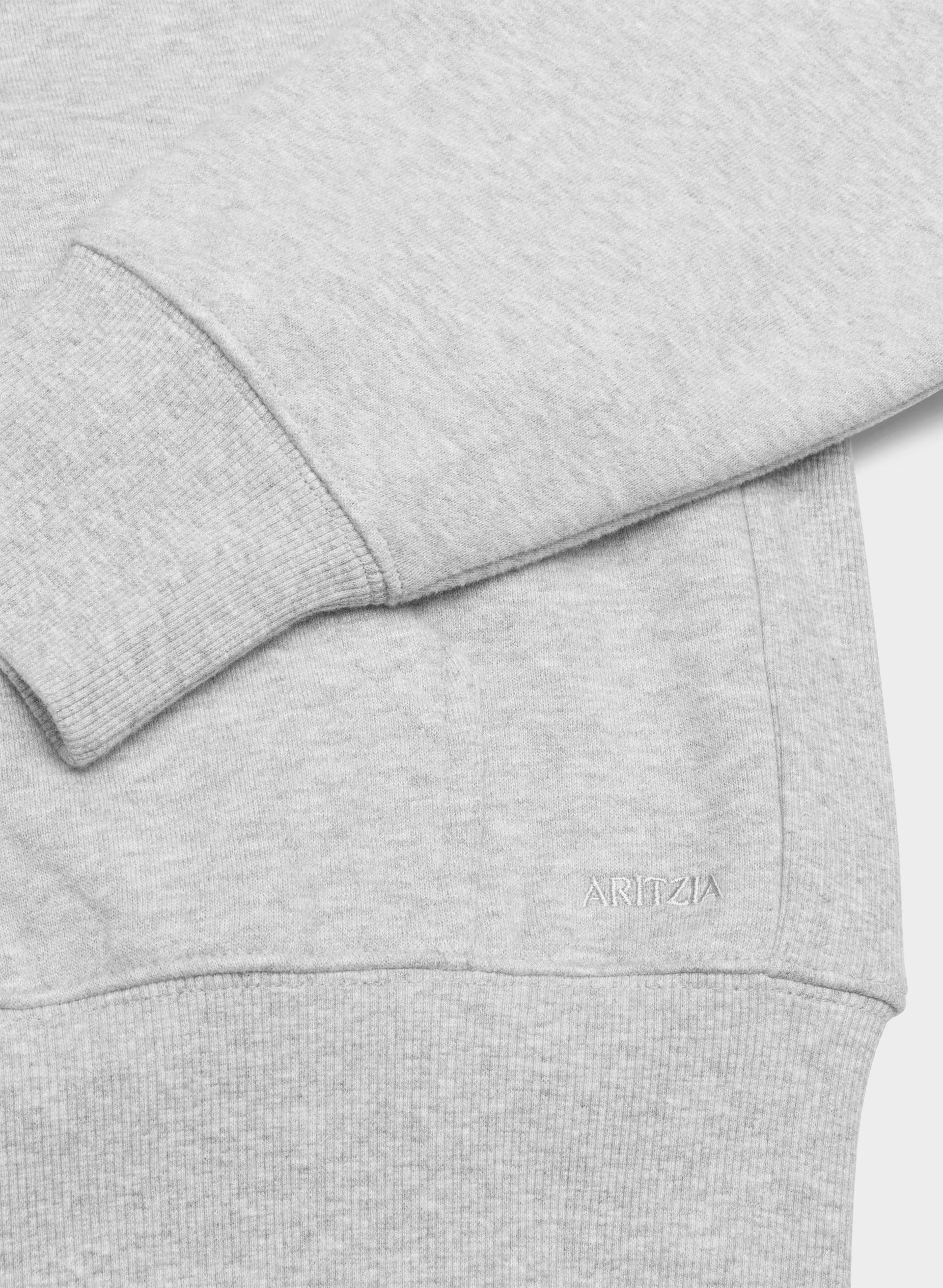 Cozy Sweatfleece Boyfriend Boxy Zip Hoodie - HEATHER CHROME