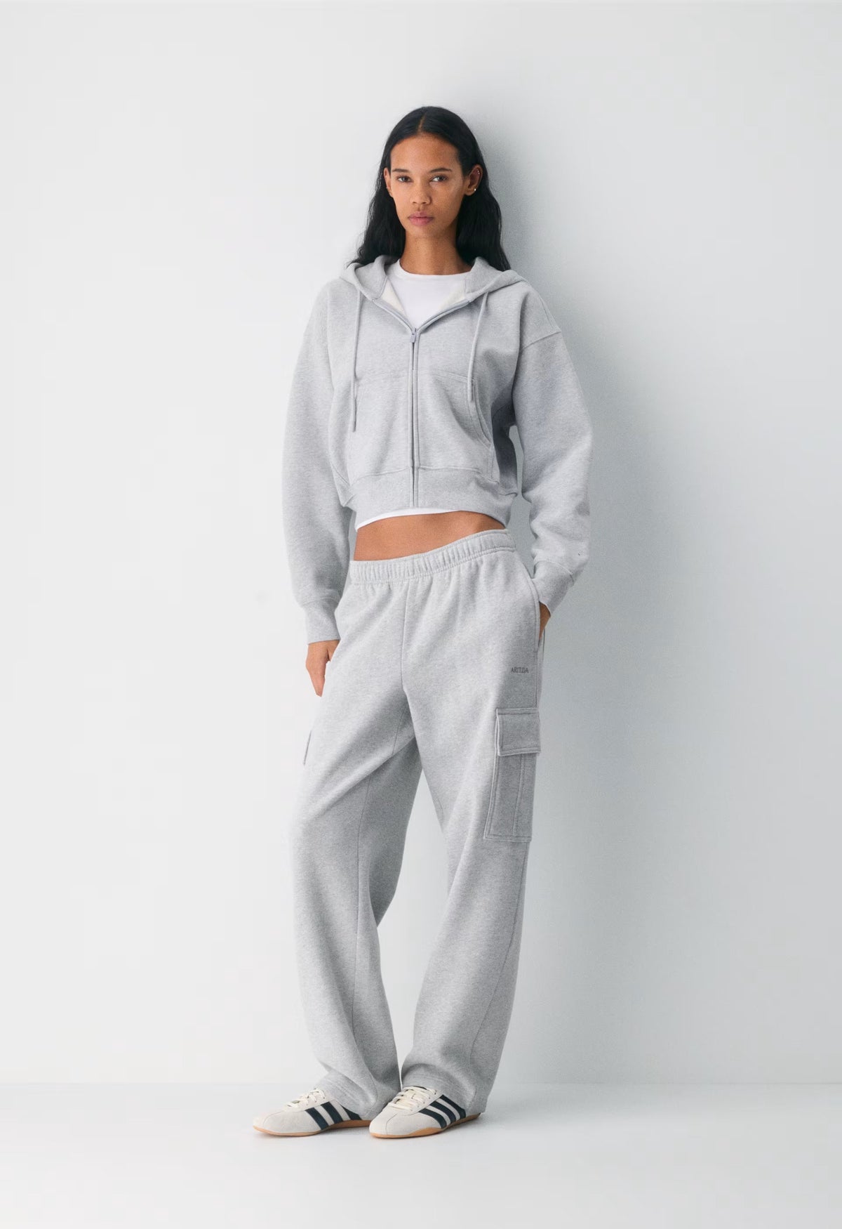 Cozy Sweatfleece Boyfriend Boxy Zip Hoodie - HEATHER CHROME