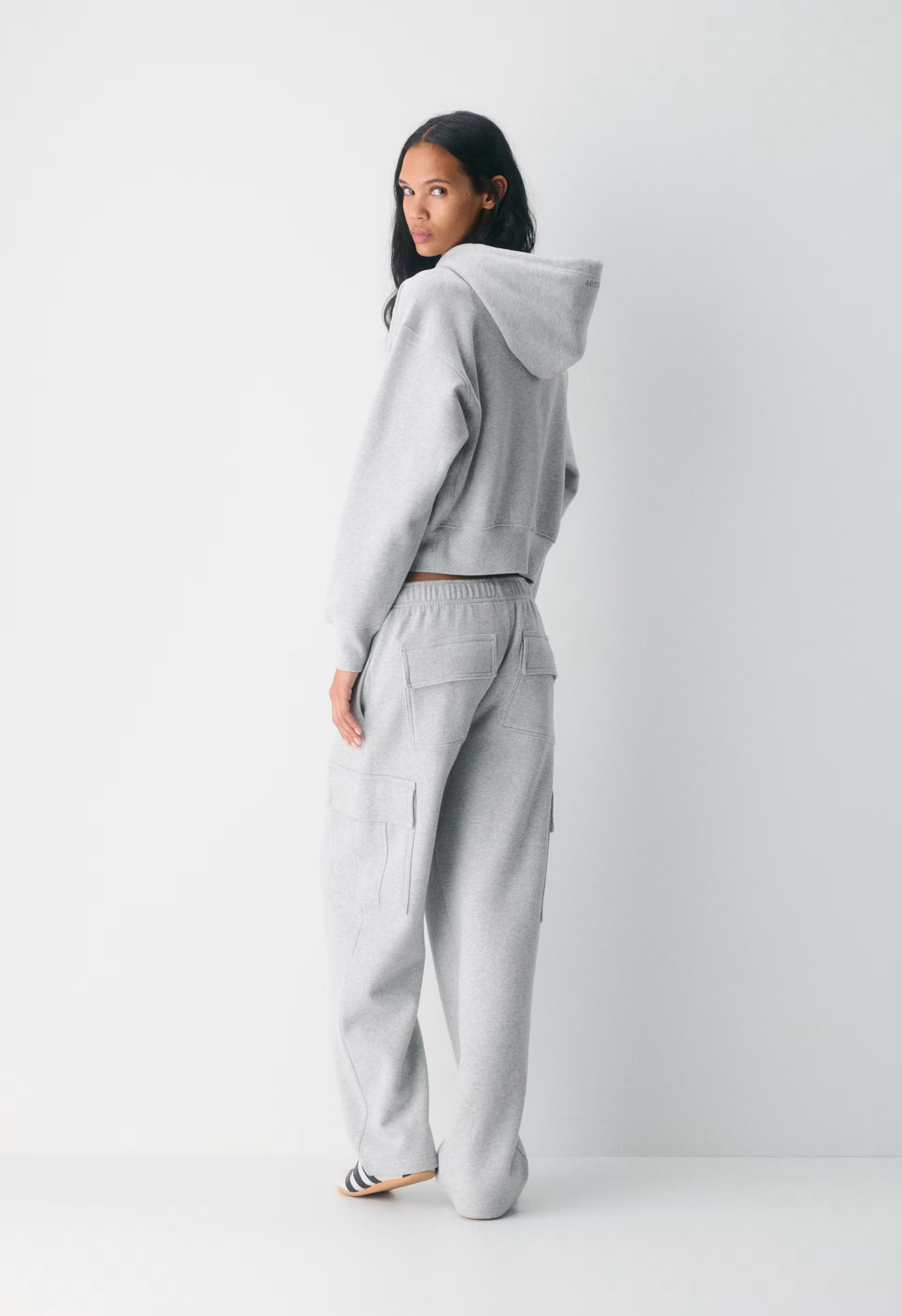 Cozy Sweatfleece Boyfriend Boxy Zip Hoodie - HEATHER CHROME