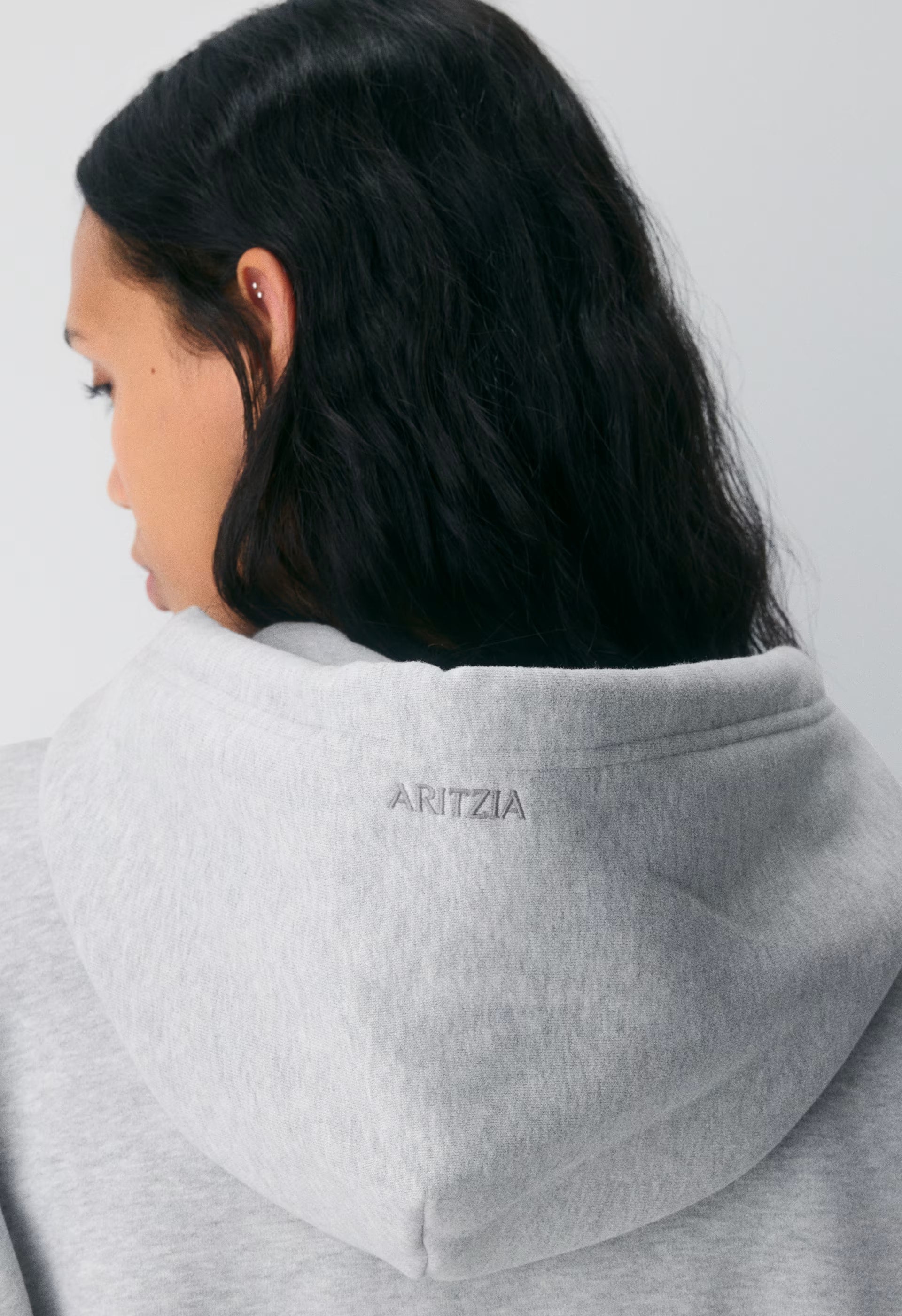 Cozy Sweatfleece Boyfriend Boxy Zip Hoodie - HEATHER CHROME