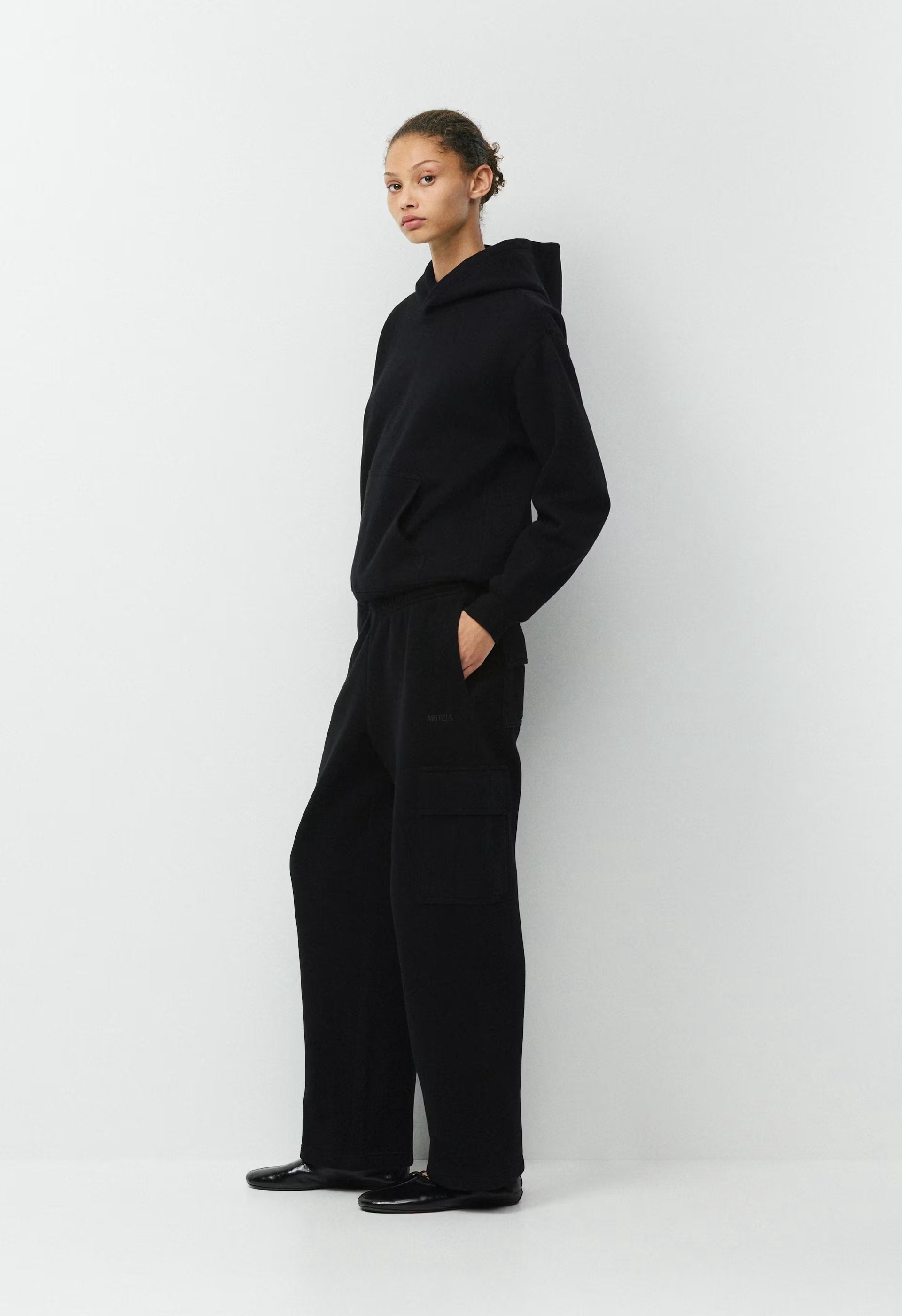 Cozy Sweatfleece Perfect Hoodie - BLACK