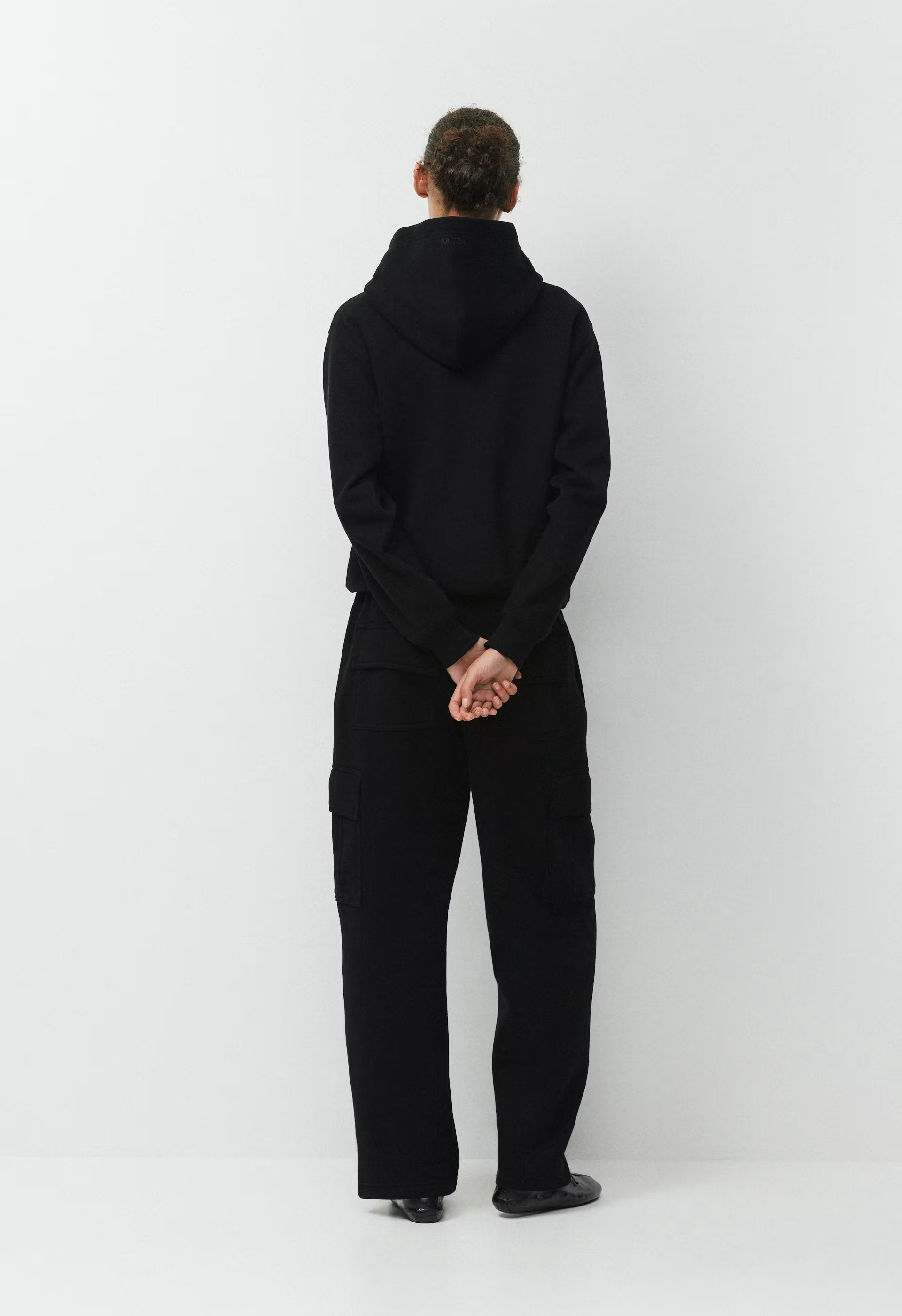 Cozy Sweatfleece Perfect Hoodie - BLACK