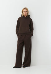 Cozy Sweatfleece Perfect Hoodie - RICH MOCHA BROWN