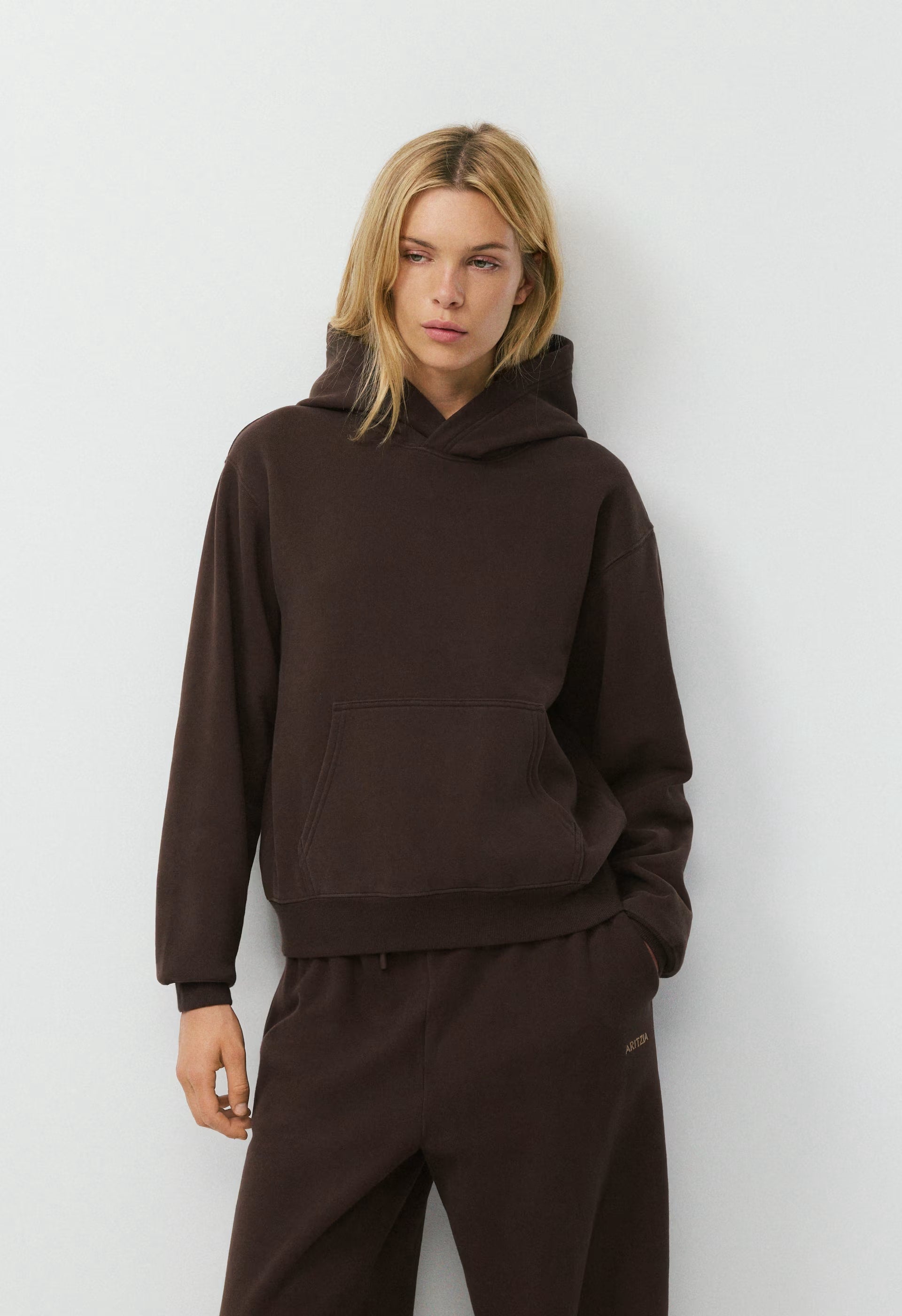 Cozy Sweatfleece Perfect Hoodie - RICH MOCHA BROWN