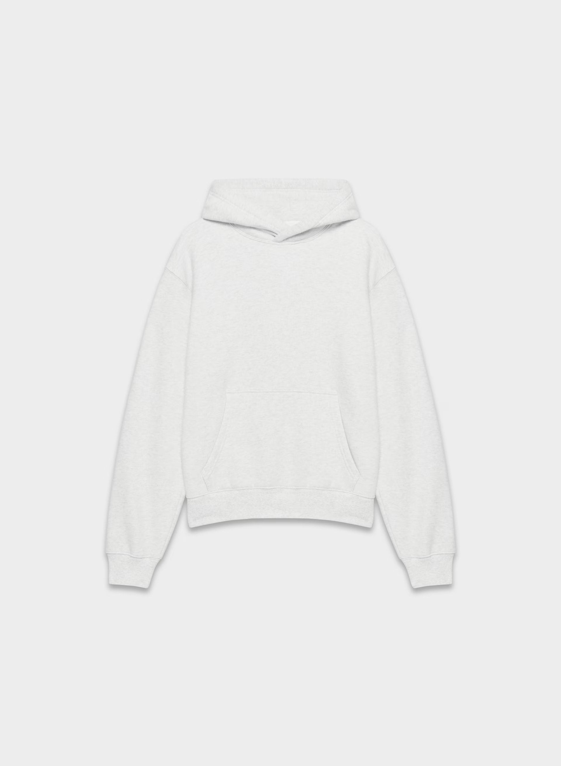Cozy Sweatfleece Perfect Hoodie - HEATHER CLOUD WHITE
