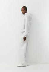 Cozy Sweatfleece Perfect Hoodie - HEATHER CLOUD WHITE