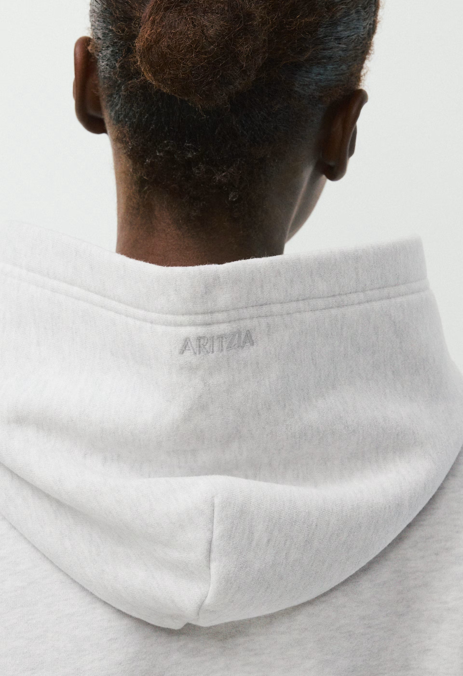 Cozy Sweatfleece Perfect Hoodie - HEATHER CLOUD WHITE