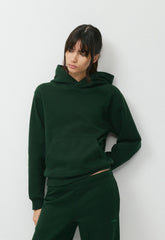Cozy Sweatfleece Perfect Hoodie - FIGTREE GREEN