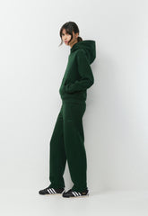 Cozy Sweatfleece Perfect Hoodie - FIGTREE GREEN