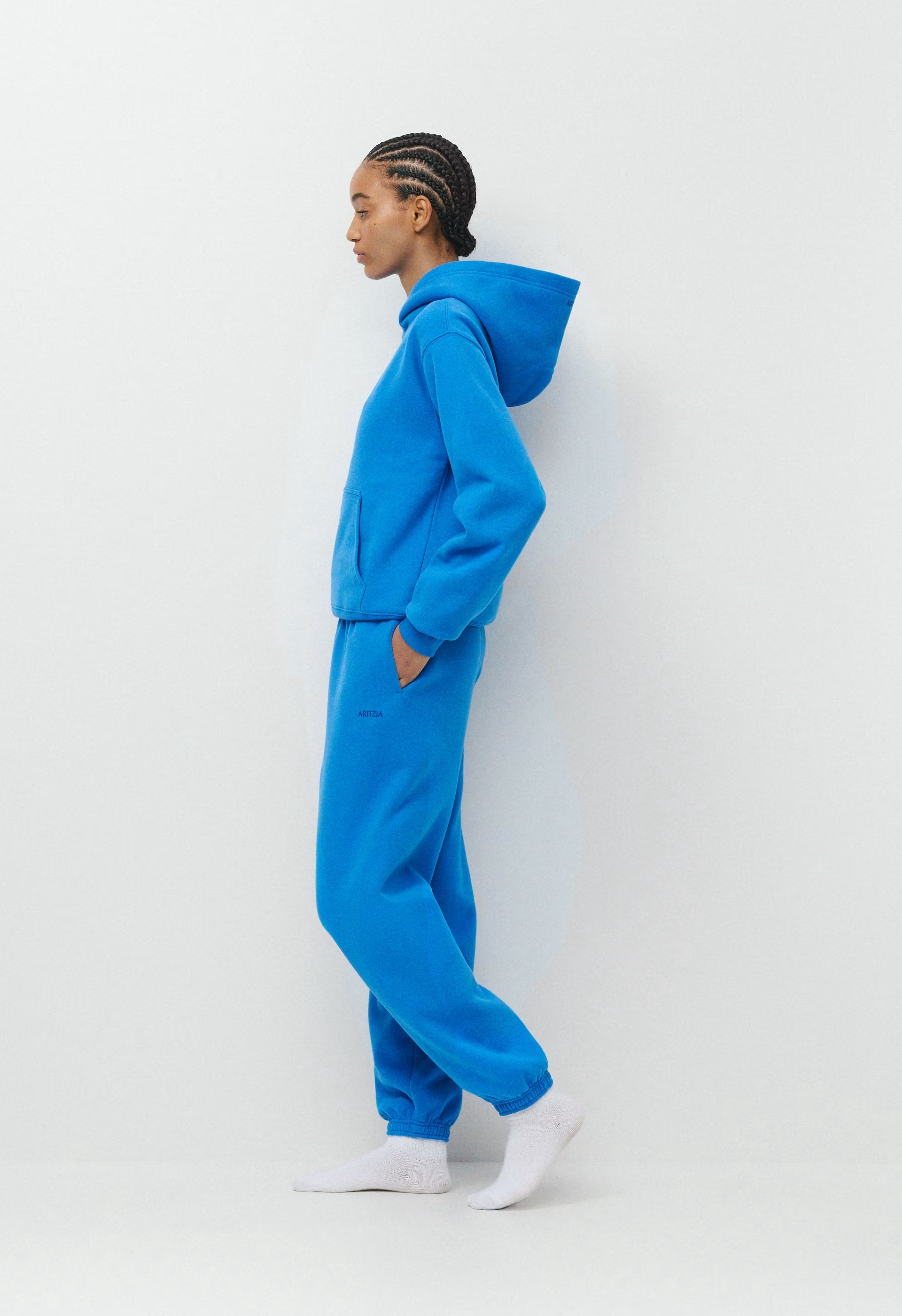 Cozy Sweatfleece Perfect Hoodie - LAZULI BLUE