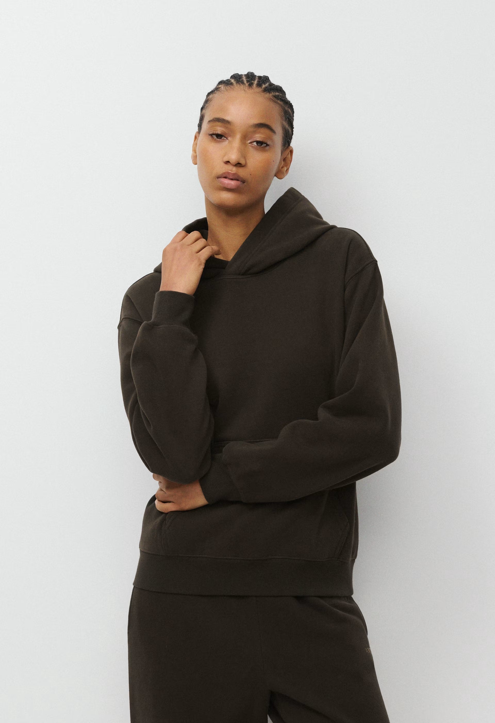 Cozy Sweatfleece Perfect Hoodie - CACAO NIB BROWN