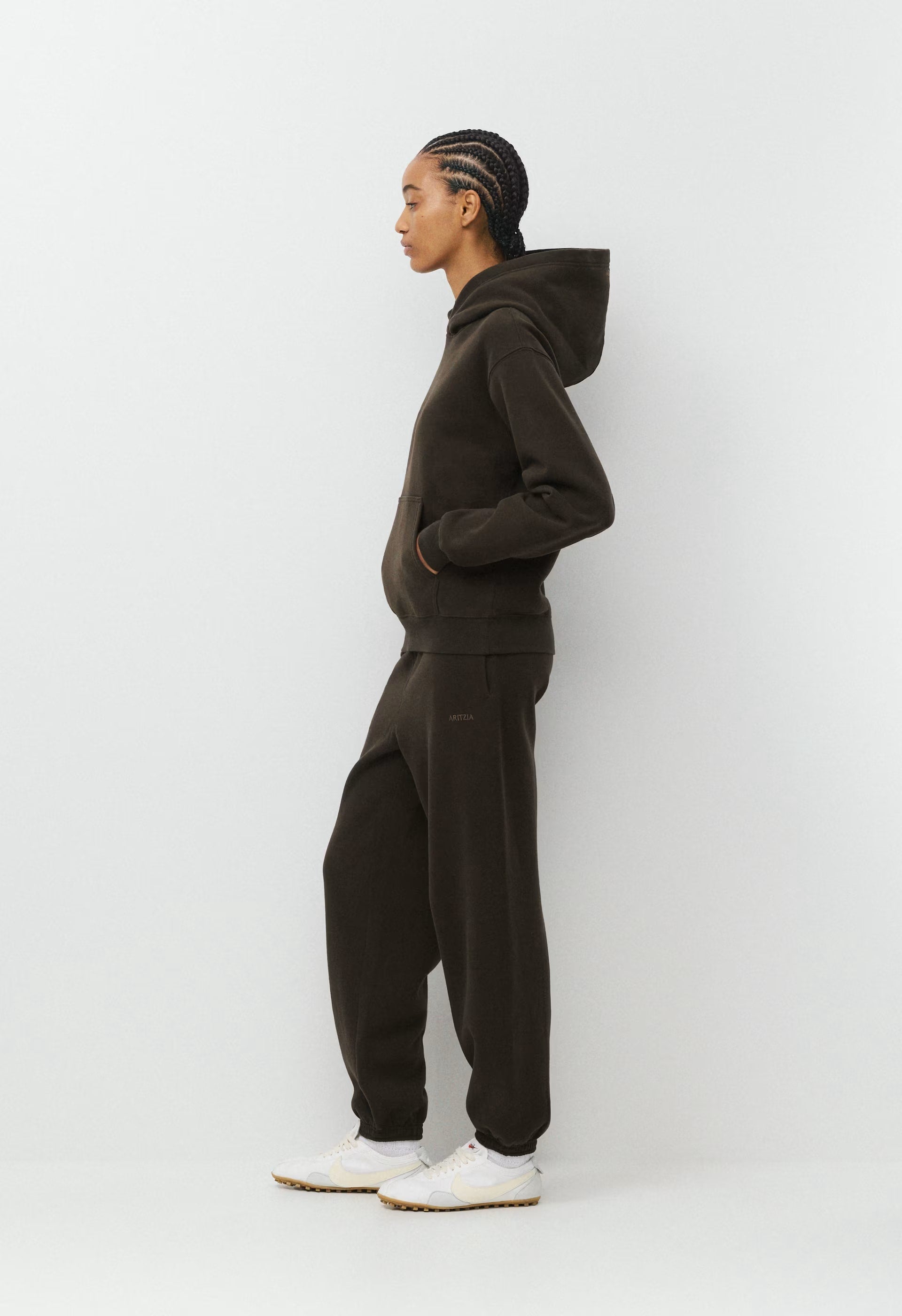 Cozy Sweatfleece Perfect Hoodie - CACAO NIB BROWN