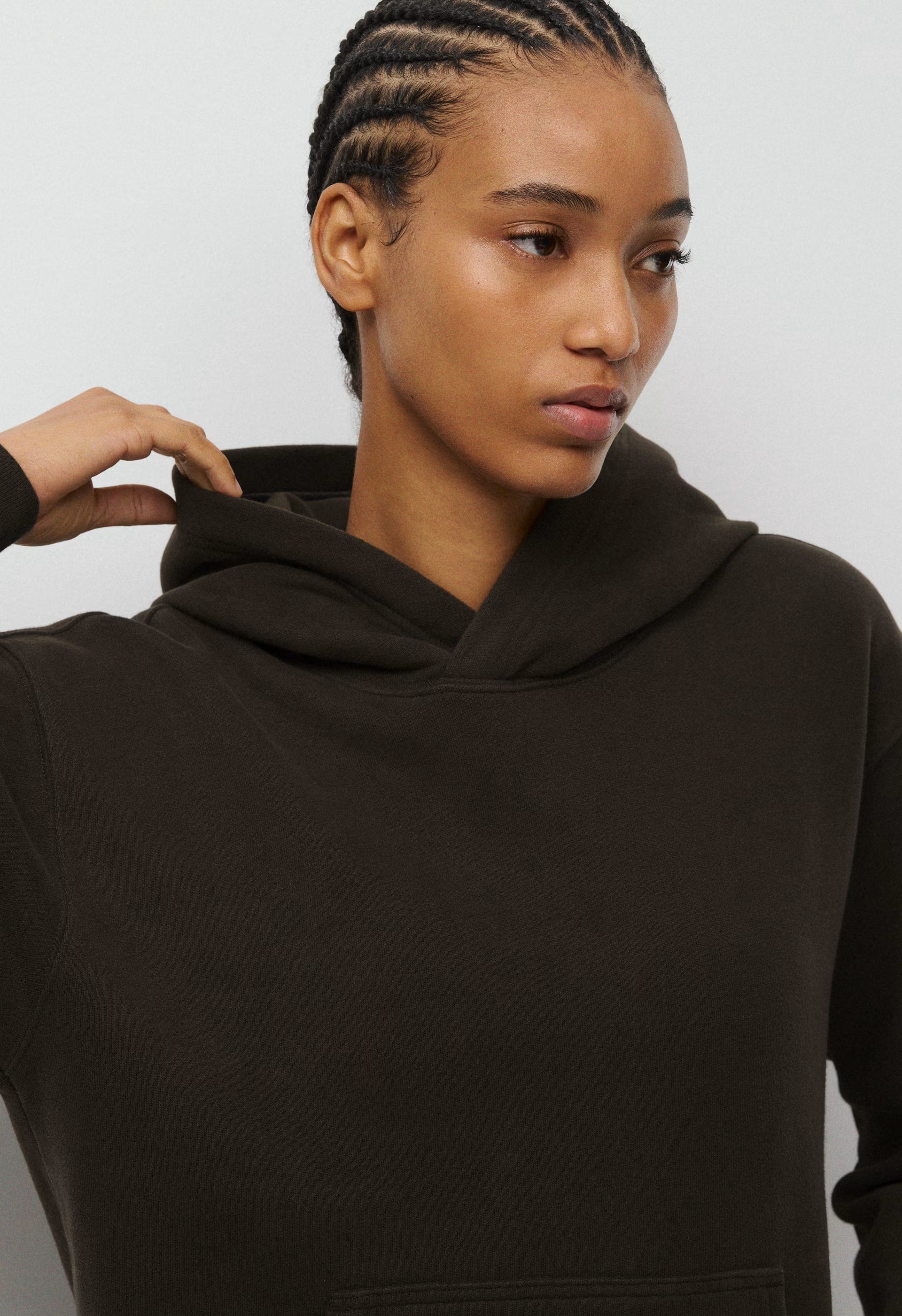Cozy Sweatfleece Perfect Hoodie - CACAO NIB BROWN