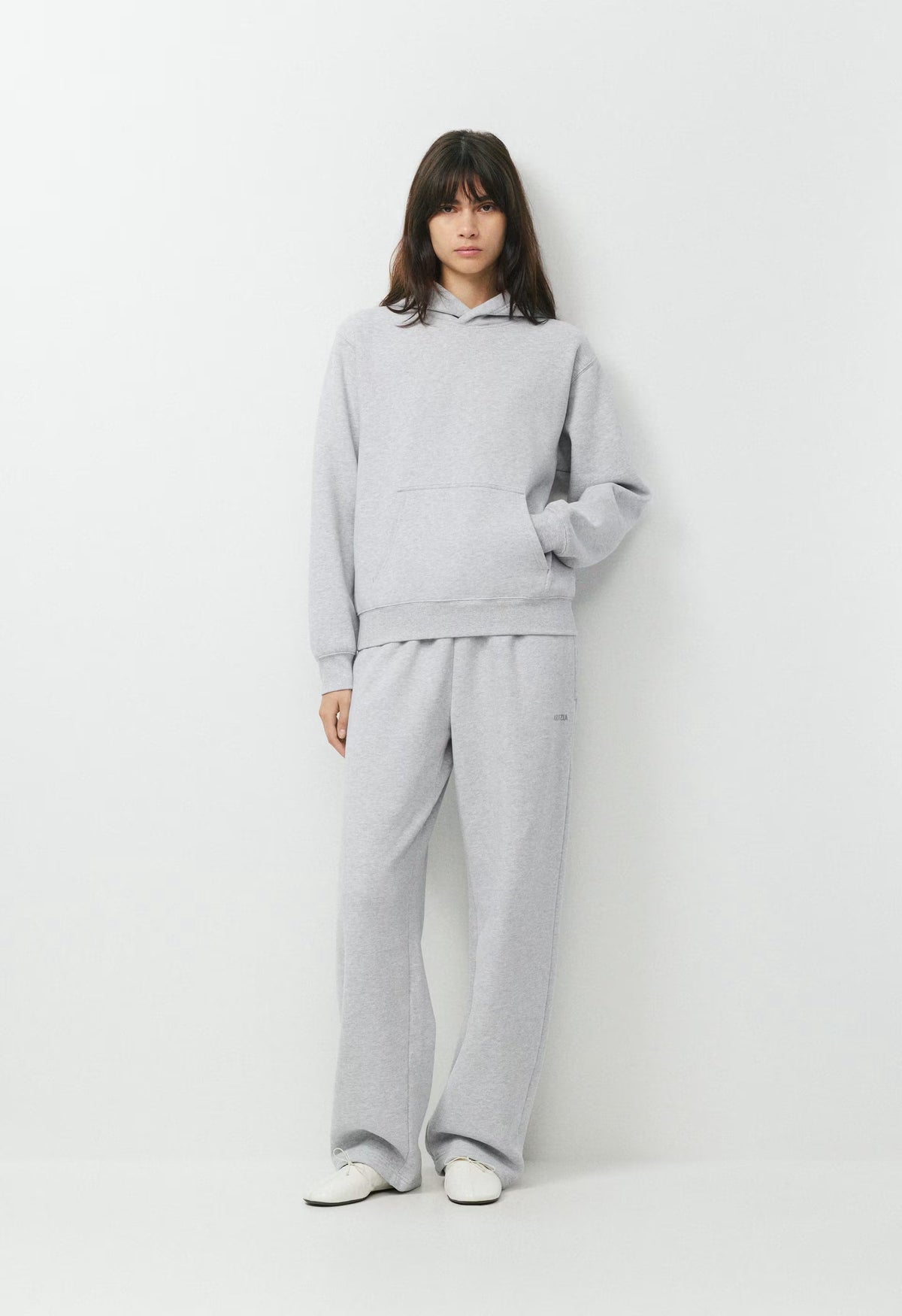 Cozy Sweatfleece Perfect Hoodie - HEATHER CHROME