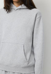Cozy Sweatfleece Perfect Hoodie - HEATHER CHROME