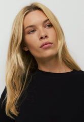 Cozy Sweatfleece Perfect Crew Sweatshirt - BLACK