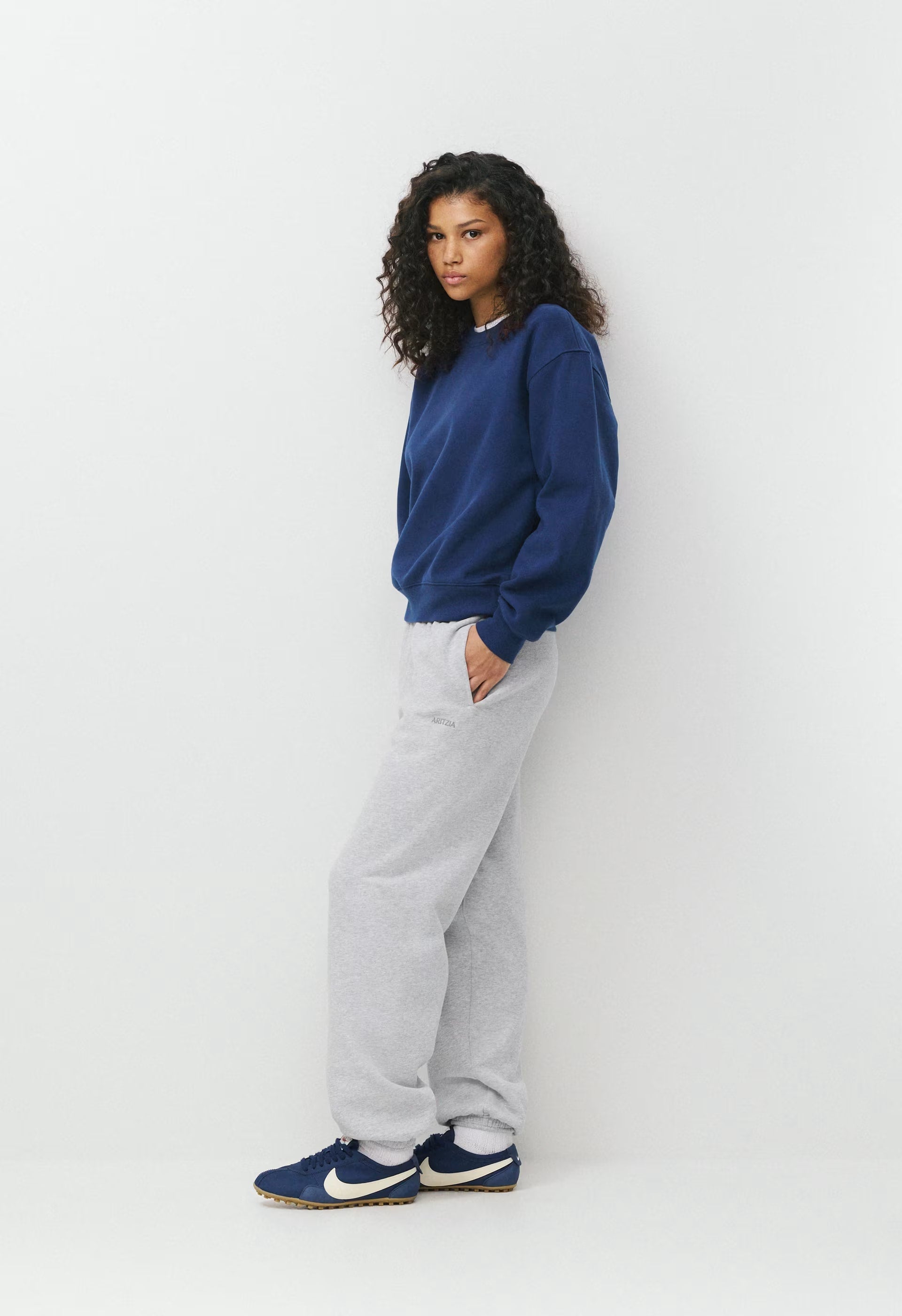 Cozy Sweatfleece Perfect Crew Sweatshirt - BYRON BLUE