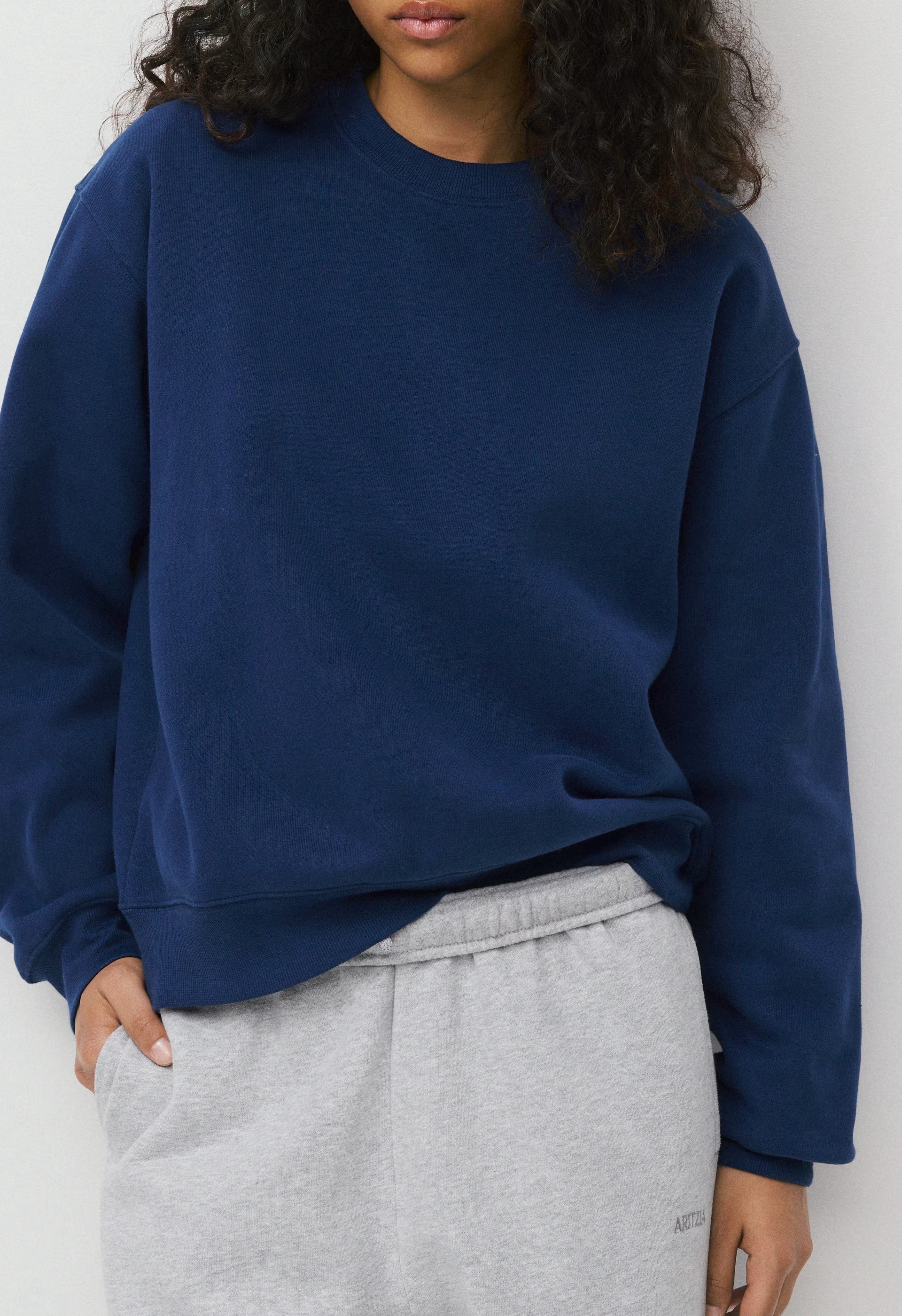 Cozy Sweatfleece Perfect Crew Sweatshirt - BYRON BLUE