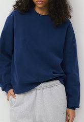 Cozy Sweatfleece Perfect Crew Sweatshirt - BYRON BLUE