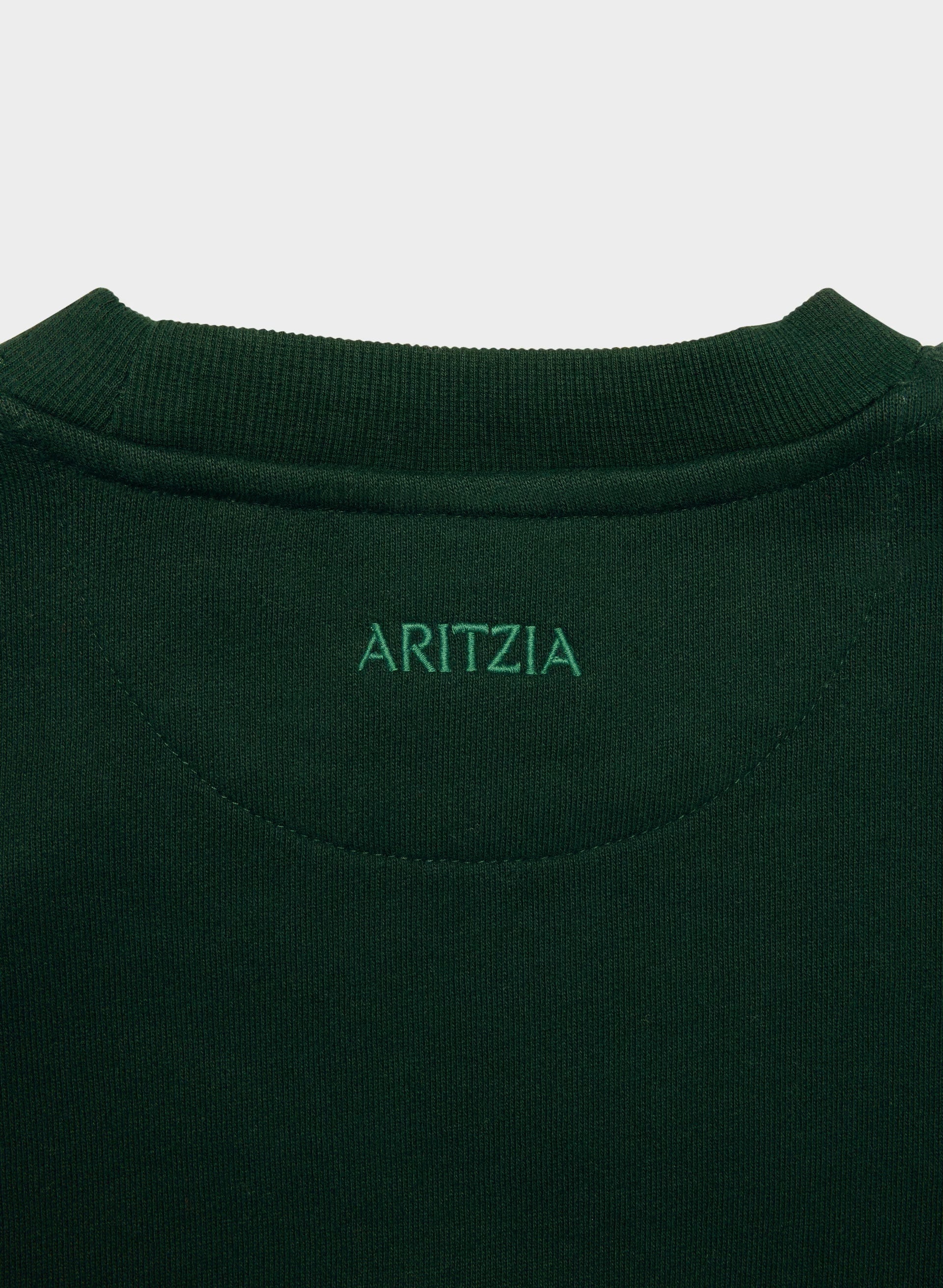Cozy Sweatfleece Perfect Crew Sweatshirt - FIGTREE GREEN