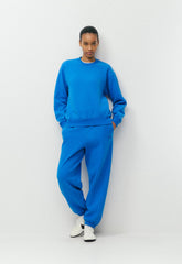 Cozy Sweatfleece Perfect Crew Sweatshirt - LAZULI BLUE