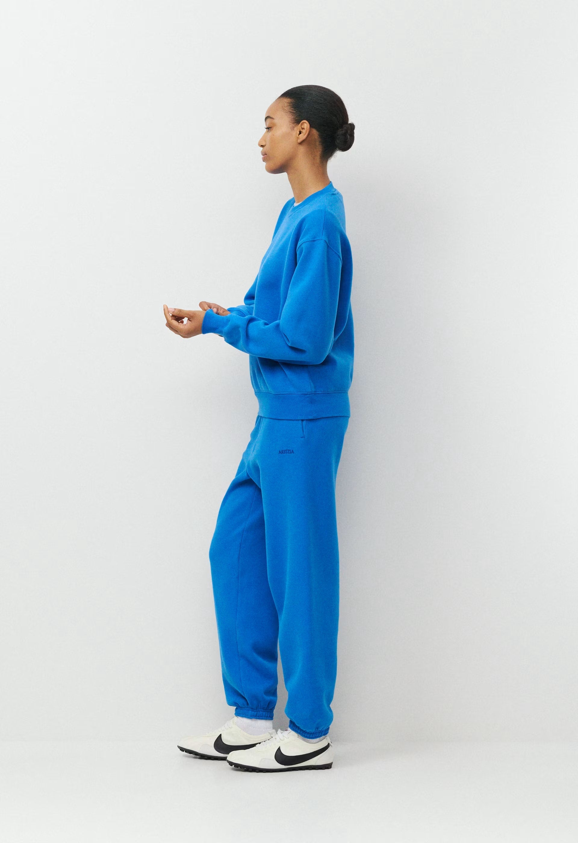 Cozy Sweatfleece Perfect Crew Sweatshirt - LAZULI BLUE