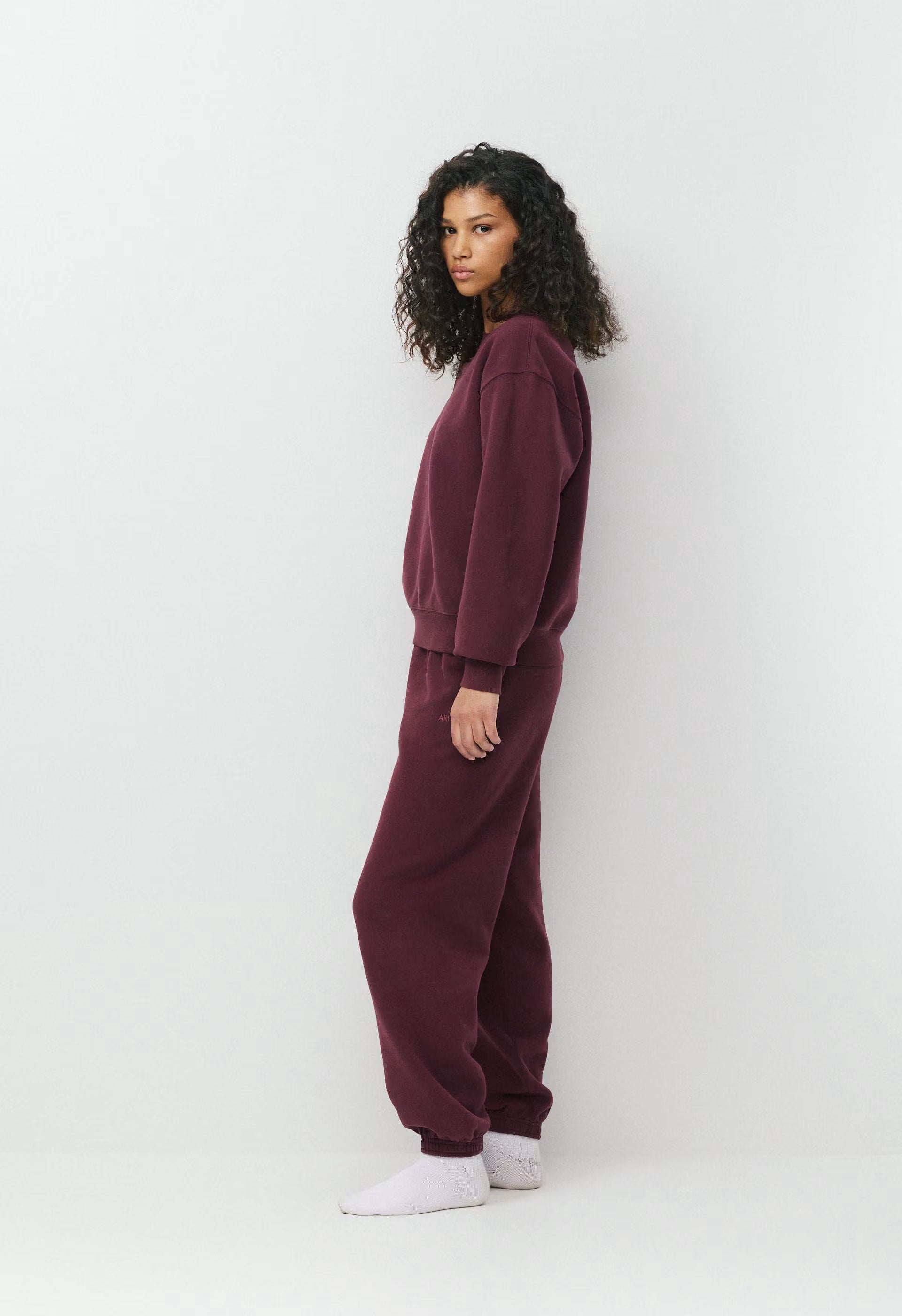 Cozy Sweatfleece Perfect Crew Sweatshirt - GALA PLUM