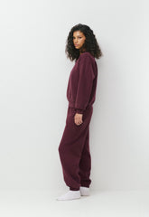 Cozy Sweatfleece Perfect Crew Sweatshirt - GALA PLUM
