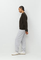 Cozy Sweatfleece Perfect Crew Sweatshirt - CACAO NIB BROWN