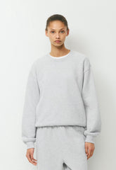 Cozy Sweatfleece Perfect Crew Sweatshirt - HEATHER CHROME