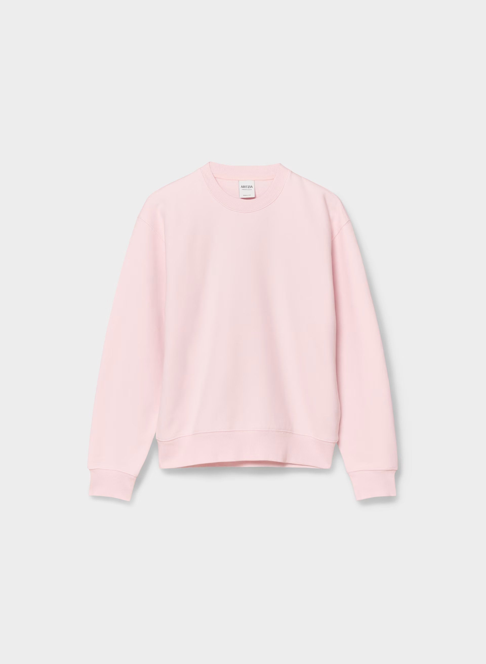 Cozy Sweatfleece Perfect Crew Sweatshirt - MAGNOLIA