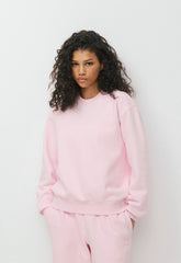 Cozy Sweatfleece Perfect Crew Sweatshirt - MAGNOLIA