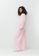 Cozy Sweatfleece Perfect Crew Sweatshirt - MAGNOLIA
