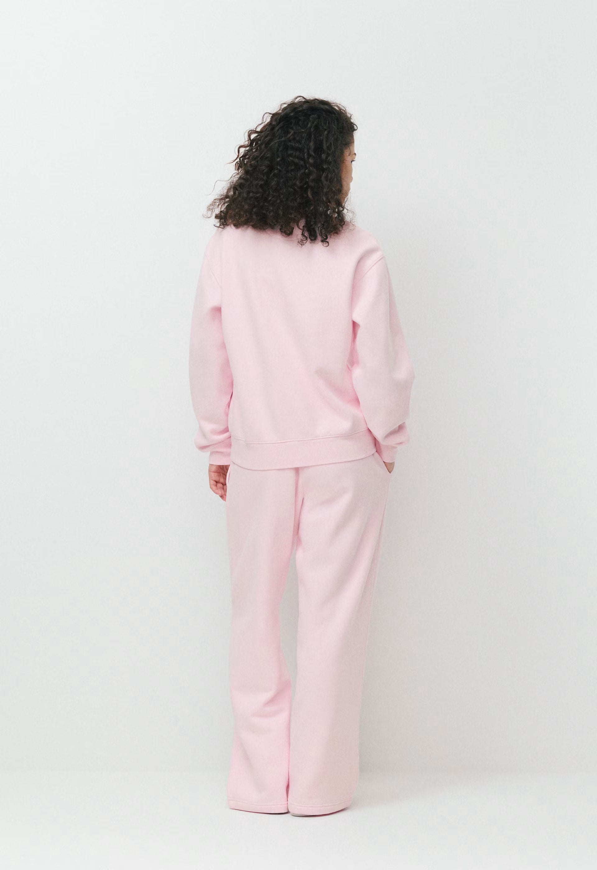 Cozy Sweatfleece Perfect Crew Sweatshirt - MAGNOLIA