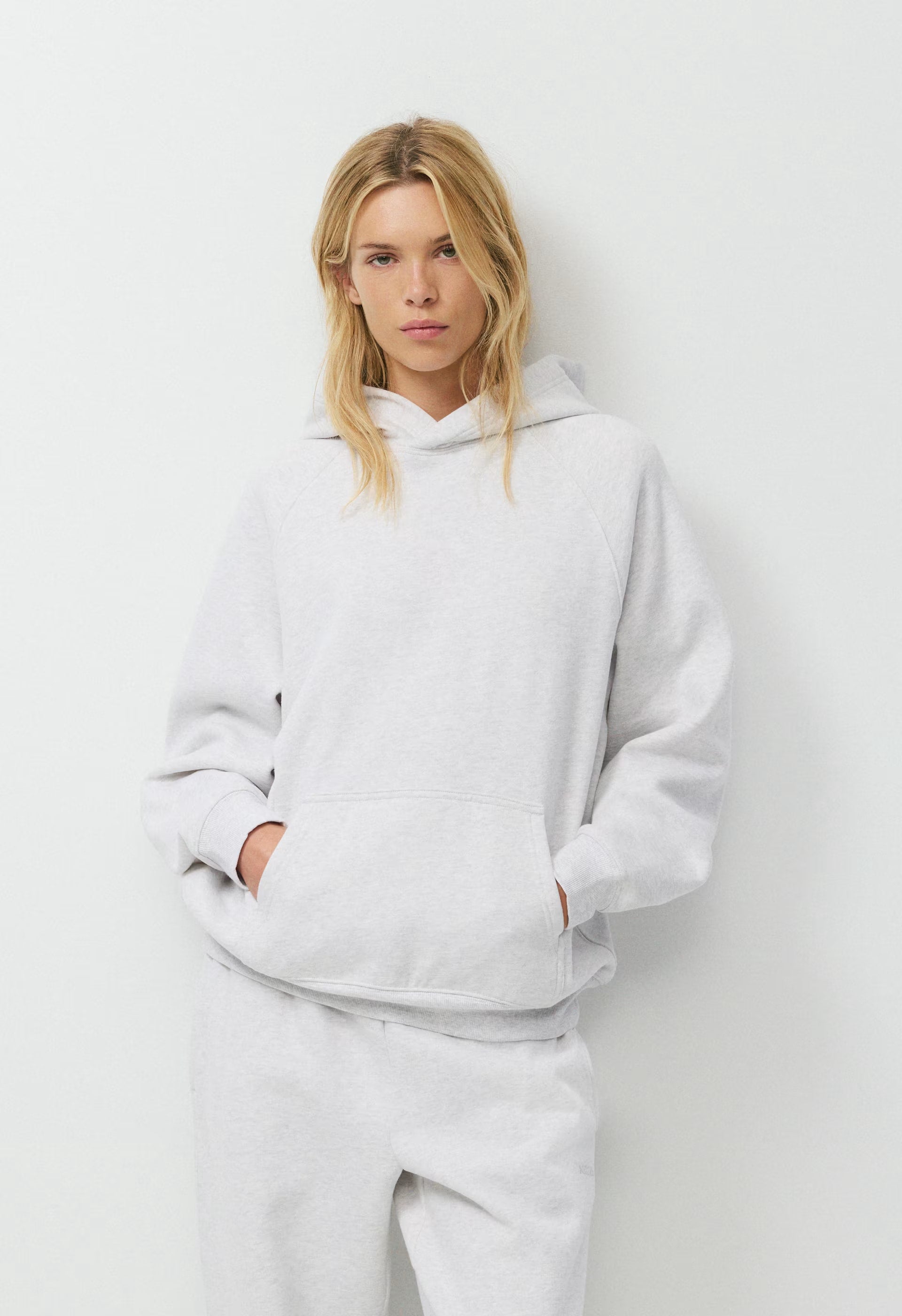Cozy Sweatfleece Mega Raglan™ Hoodie - HEATHER CLOUD WHITE