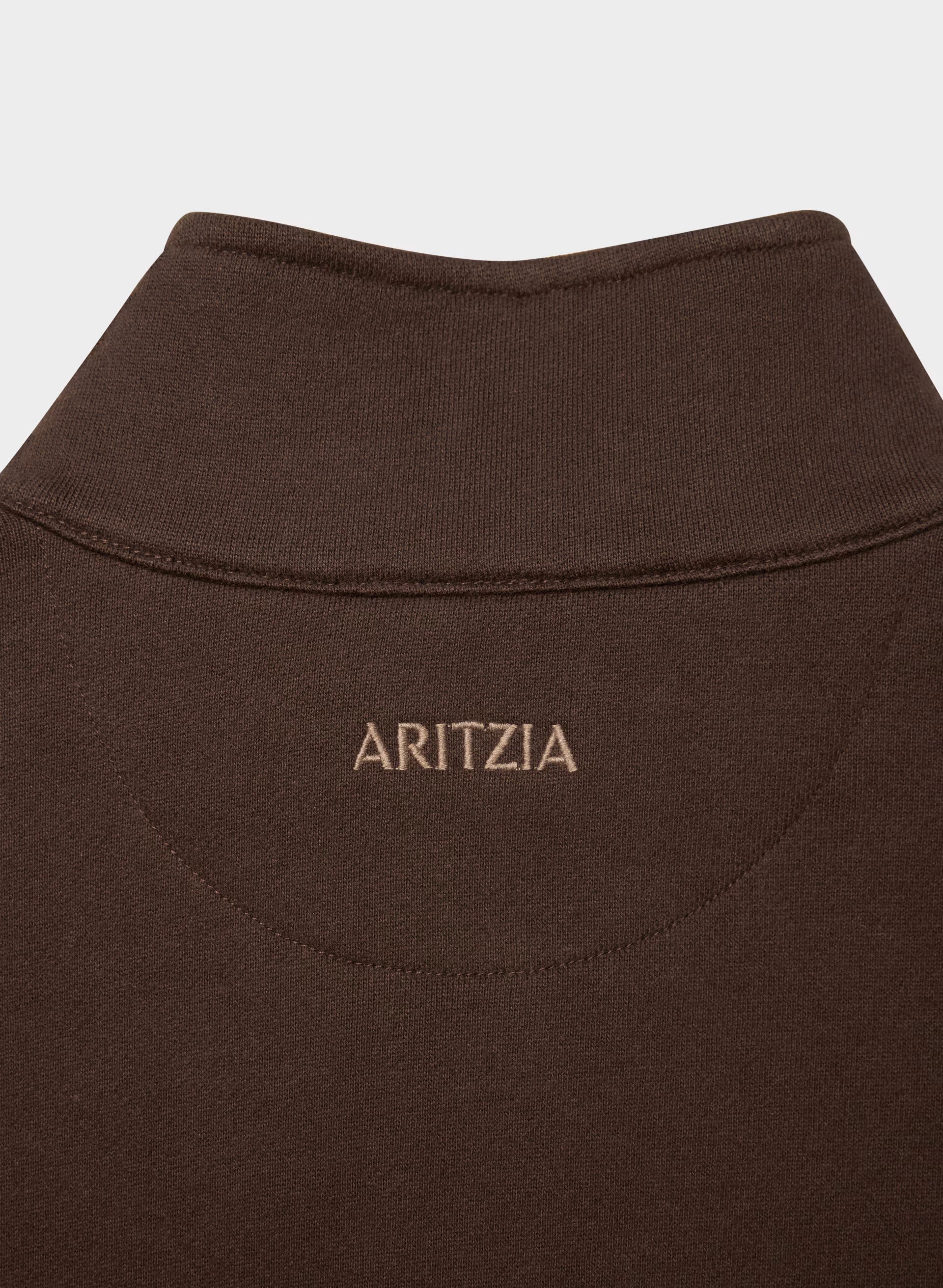 Cozy Sweatfleece Boyfriend 1/2 Zip - RICH MOCHA BROWN