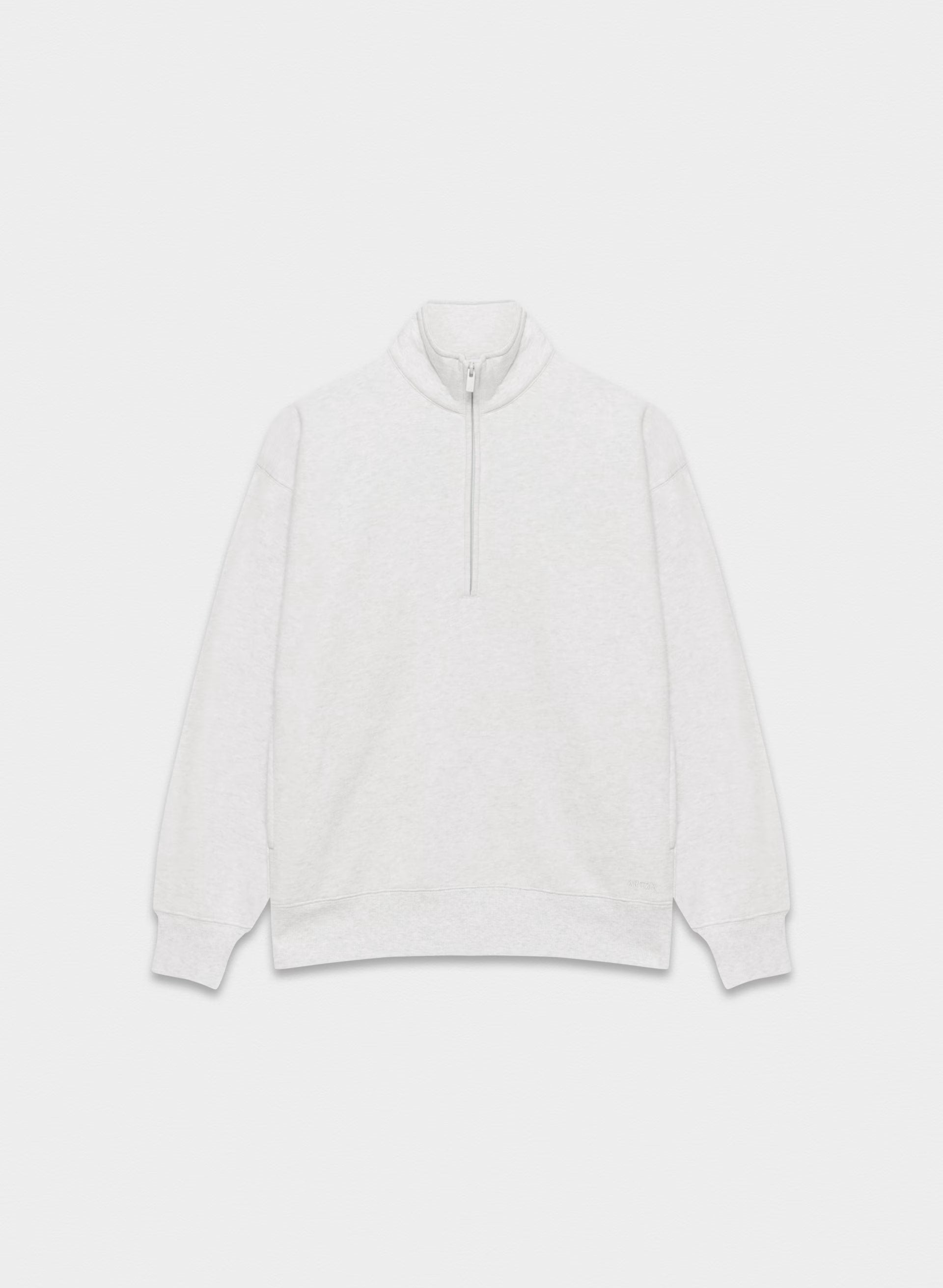 Cozy Sweatfleece Boyfriend 1/2 Zip - HEATHER CLOUD WHITE